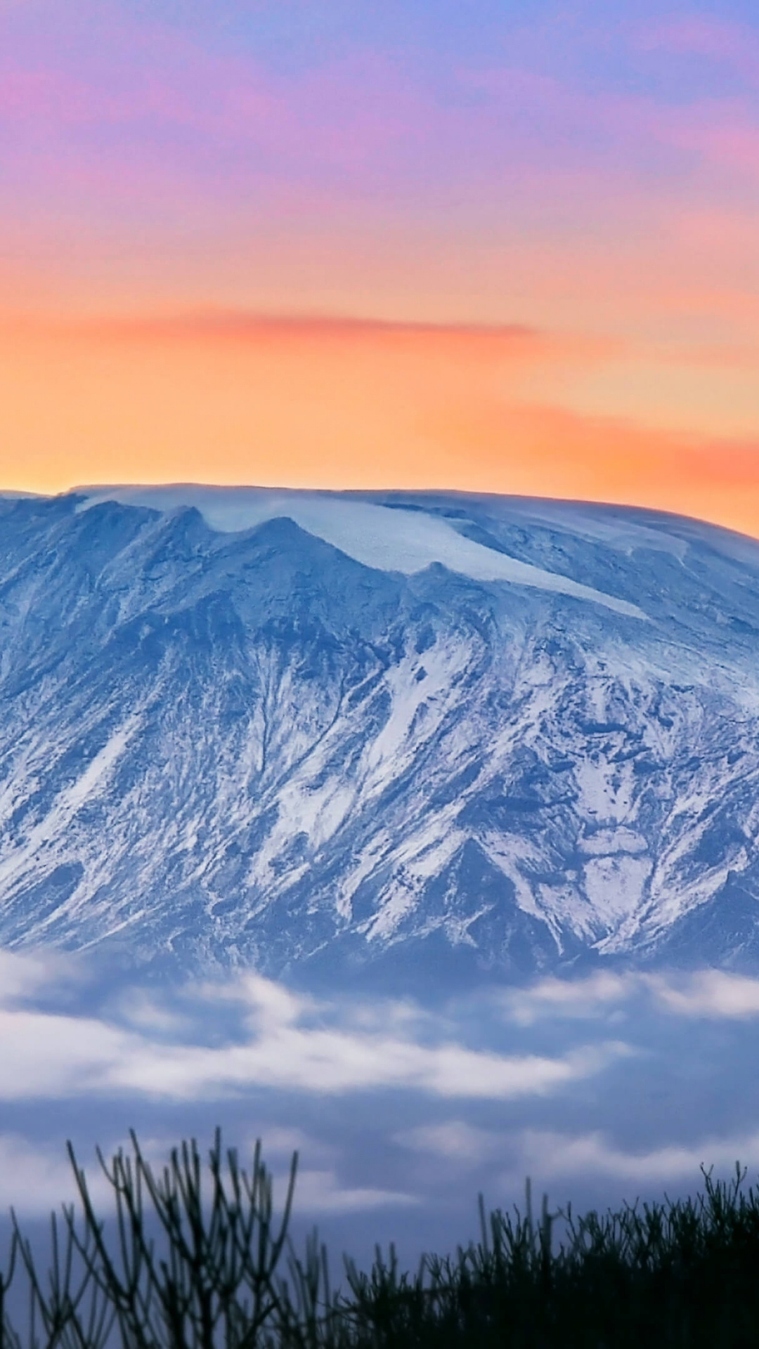 Mount Kilimanjaro, Sunset wallpaper, Desktop mobile tablet, Spring Japan, 1080x1920 Full HD Handy