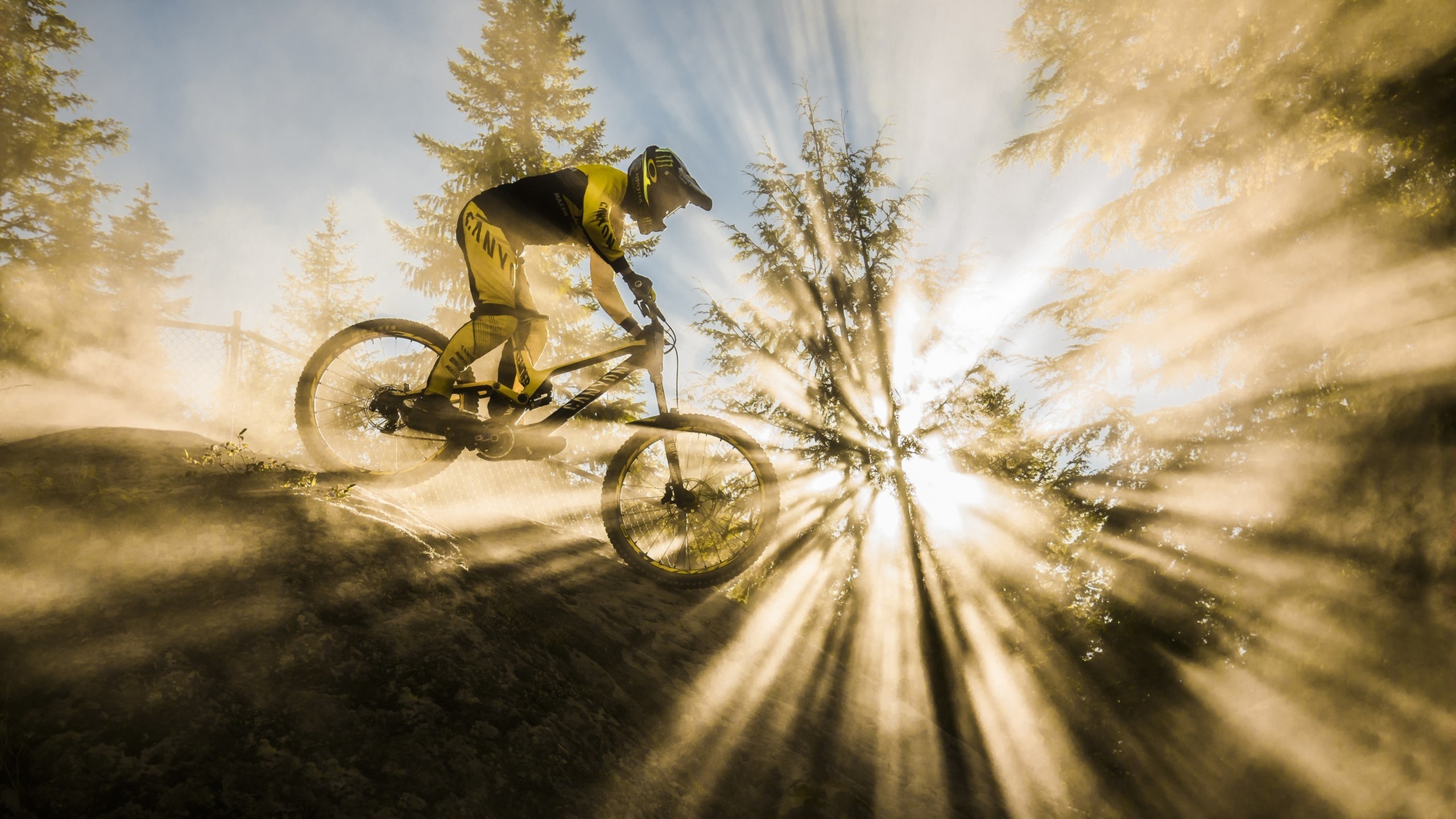 Mountain bike sunbeam, High definition images, Beautiful backgrounds, Stunning photos, 2560x1440 HD Desktop