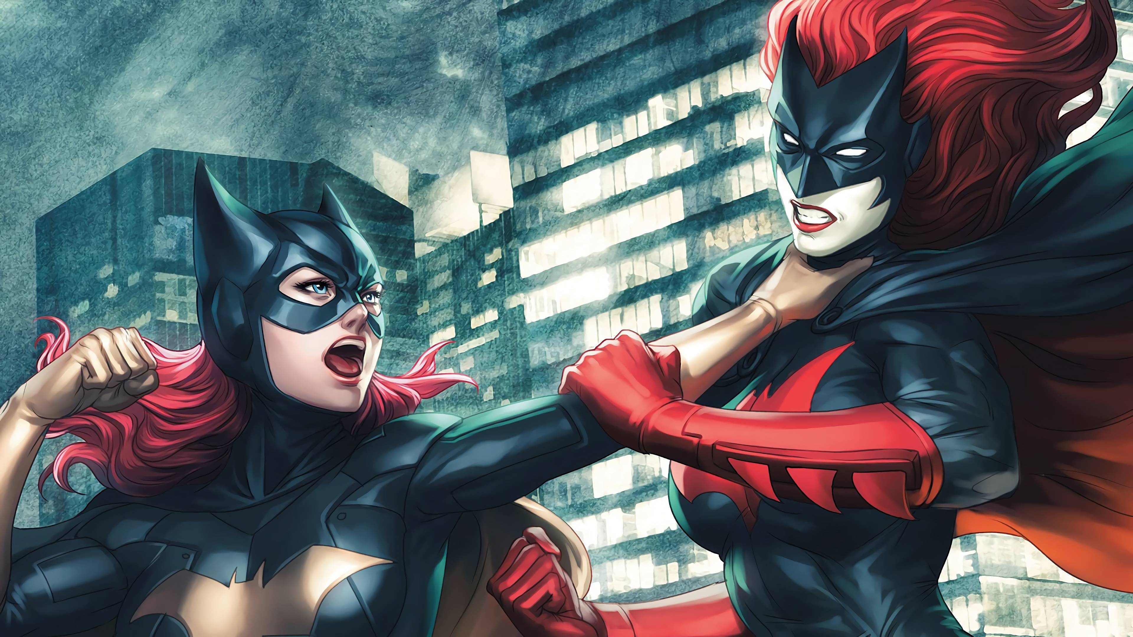 Batgirl vs Batwoman, DC Comics Wallpaper, 3840x2160 4K Desktop