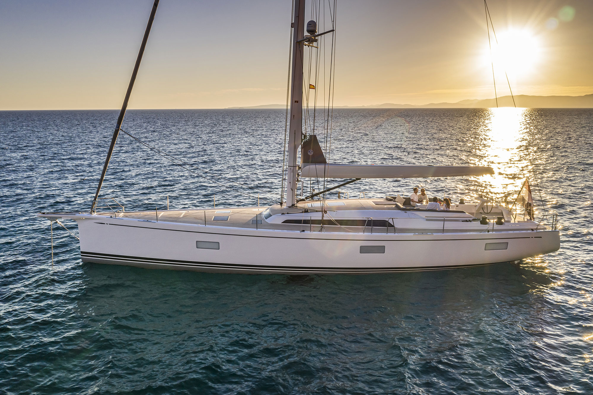 Pleasure Boat: Swan 65 - Nautor's Swan, Anchoring, Yachting, Calm sea. 2000x1340 HD Wallpaper.