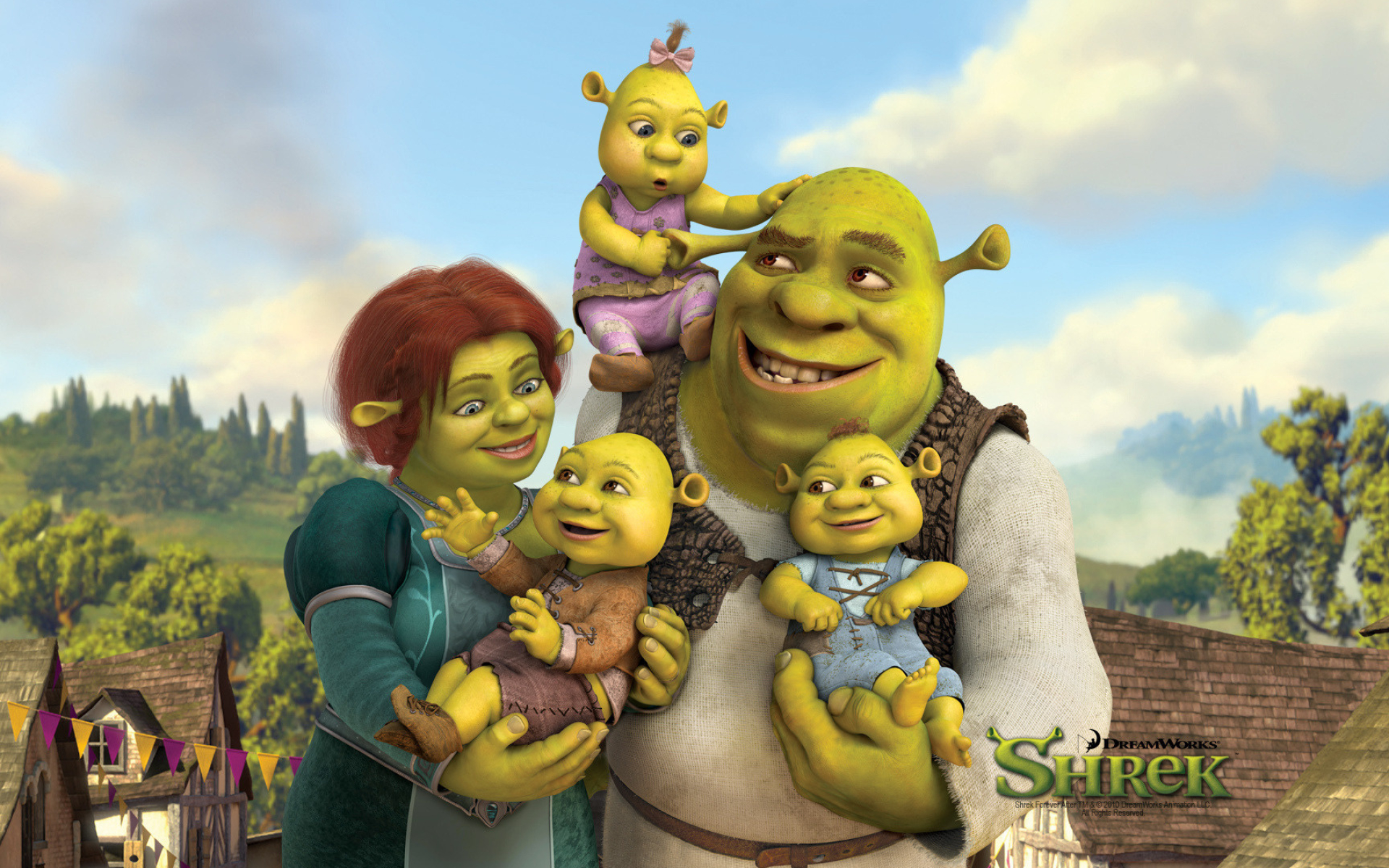 DreamWorks: Shrek, 2010 American computer-animated comedy film based on the 1990 children's picture book. 1920x1200 HD Wallpaper.