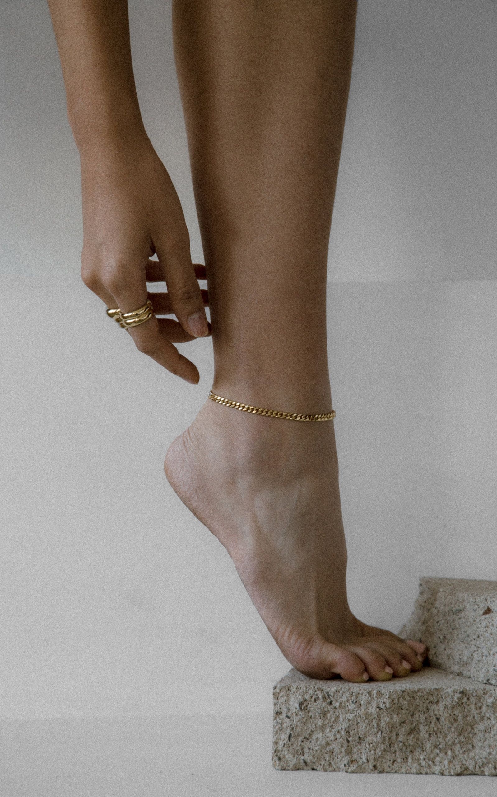 Zadie gold plated anklet, Young Frankk design, Fashion-forward accessory, Statement piece, 1600x2560 HD Phone
