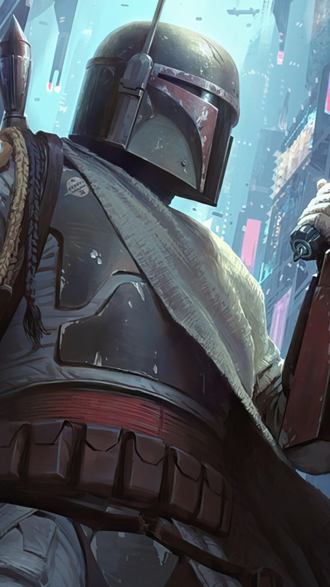 The Book of Boba Fett: An unaltered genetic clone of his father, bounty hunter Jango. 1080x1920 Full HD Wallpaper.