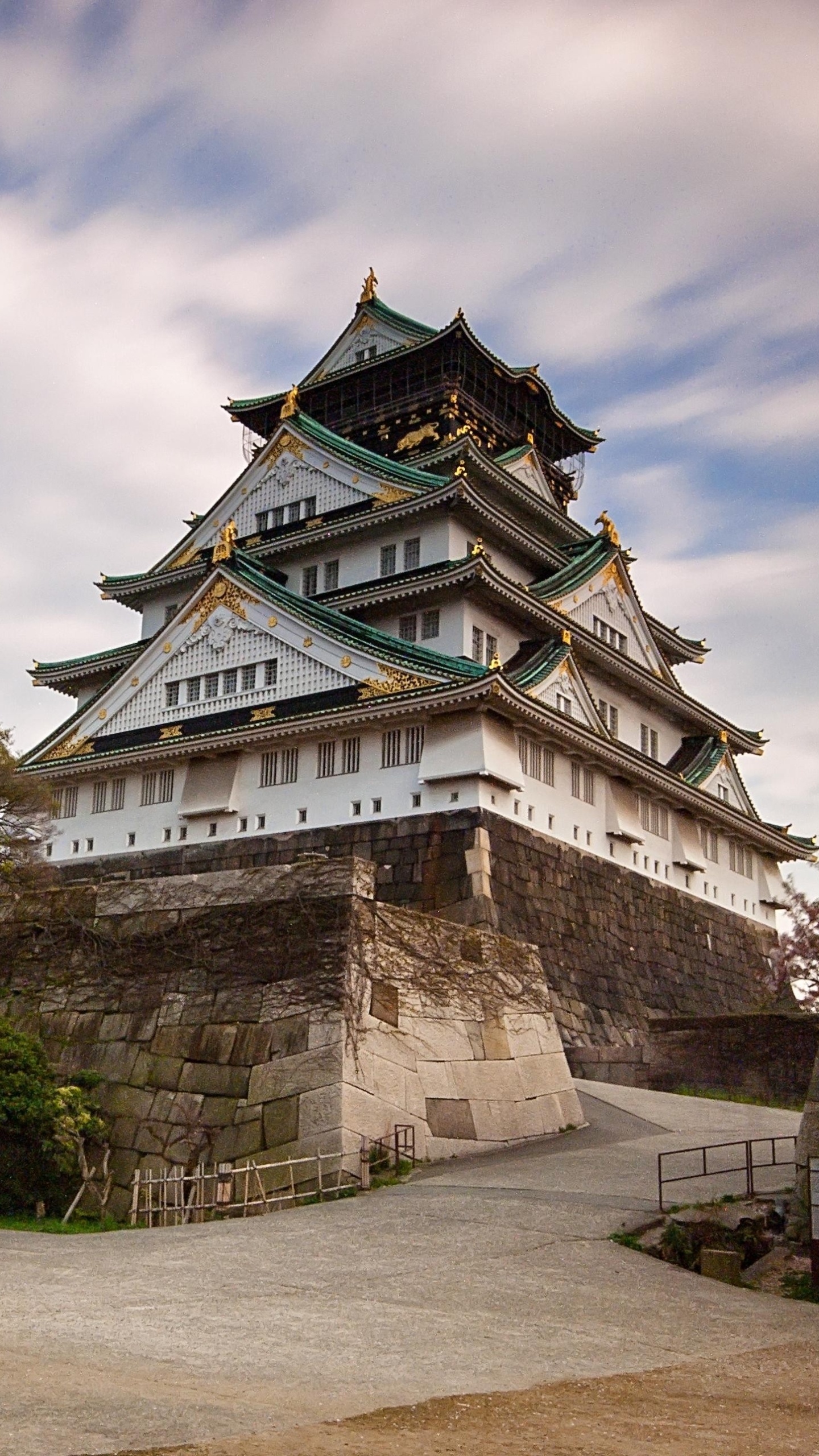 Osaka Castle, Travels, Man-made structure, Japanese heritage, 1440x2560 HD Phone