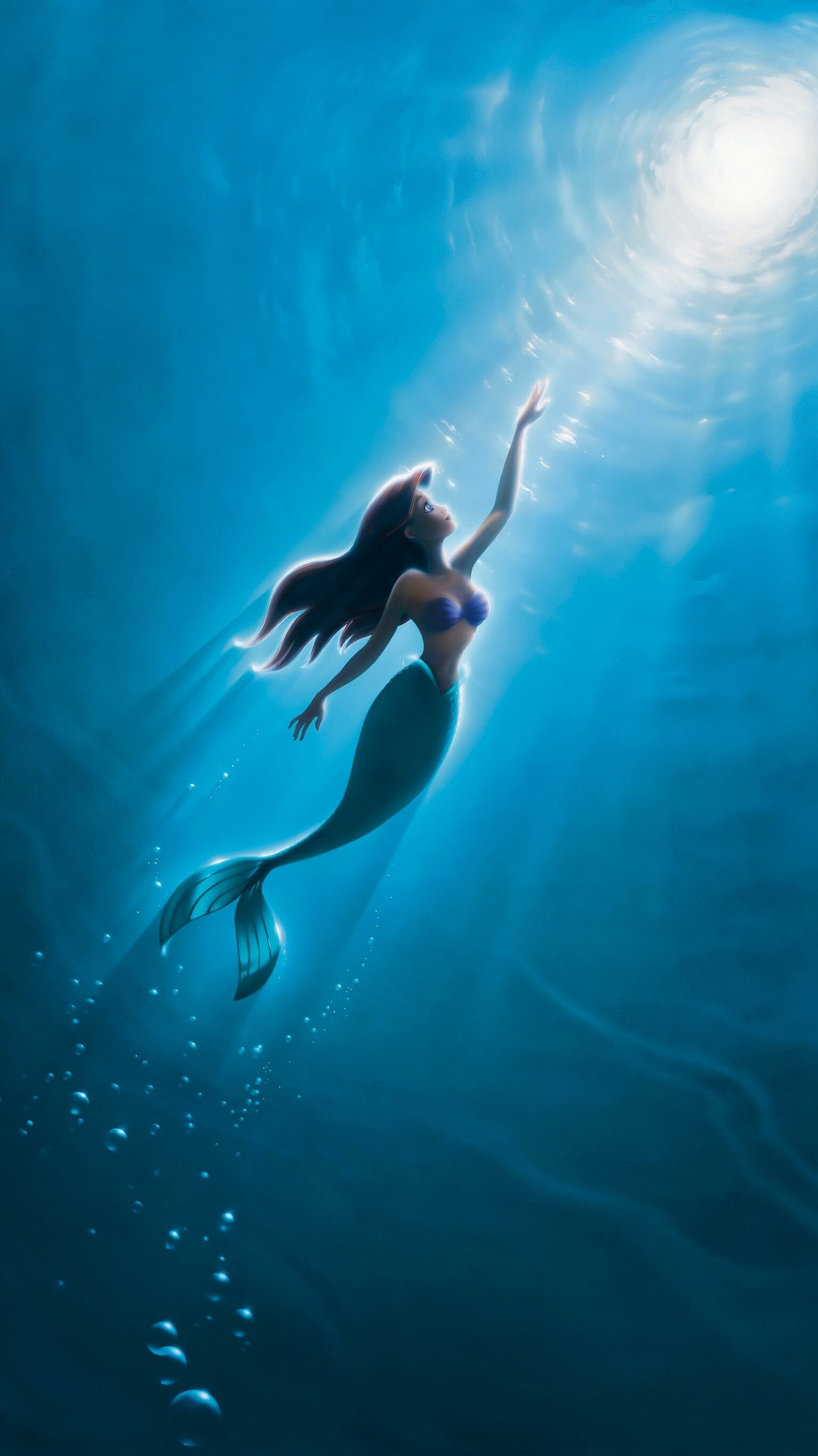 The Little Mermaid: The story centers a young mermaid named Ariel, Underwater. 1540x2740 HD Wallpaper.