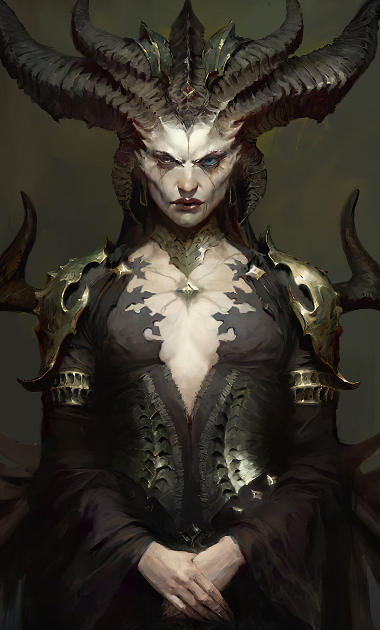 Diablo: The daughter of Mephisto, RPG, Demon. 1280x2120 HD Wallpaper.