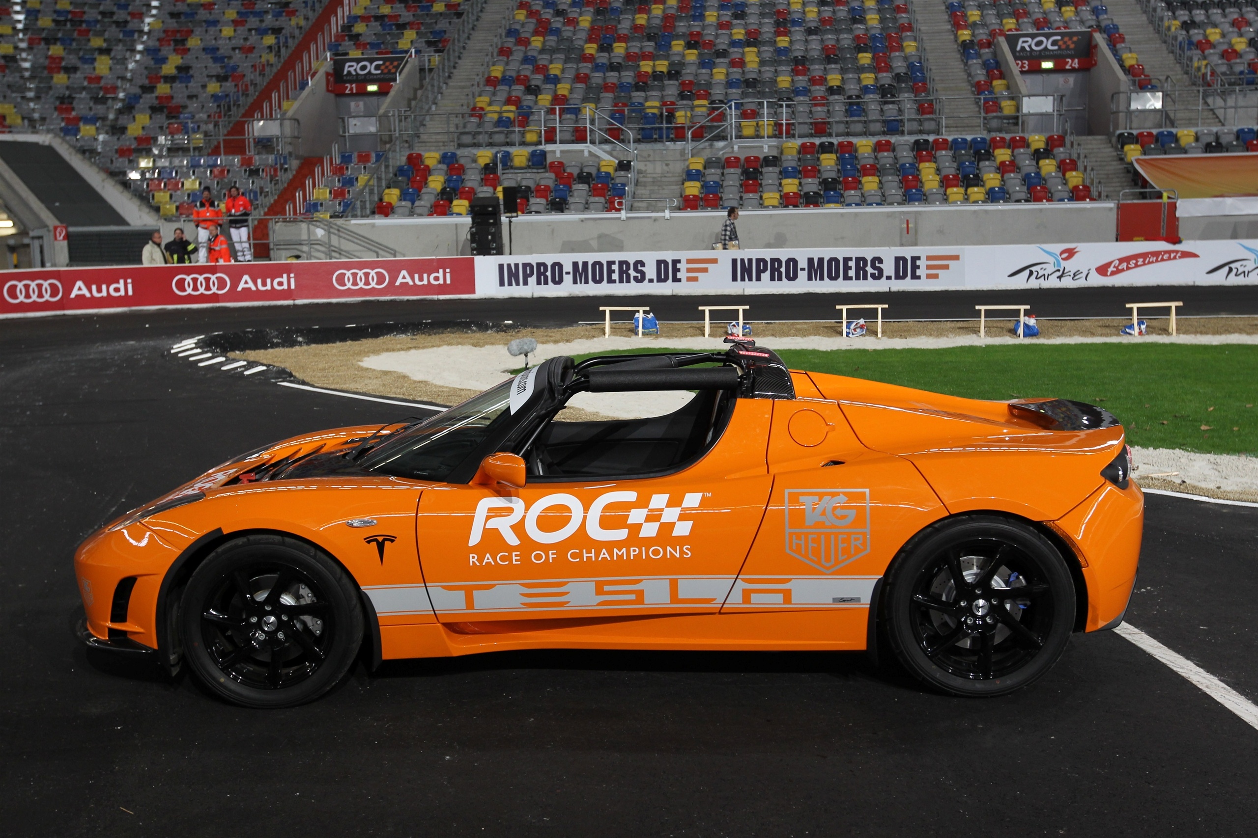 Race of Champions (ROC): 2022 Bonhams Paris Sale, Michael Schumacher, Tesla Roadster. 2560x1710 HD Wallpaper.