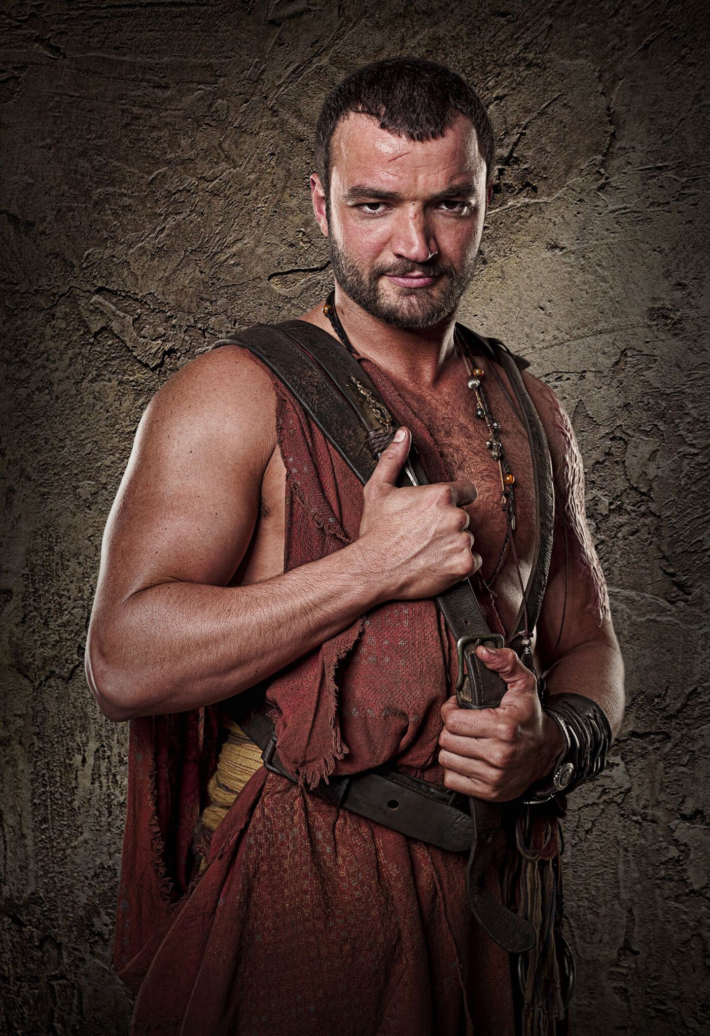 Spartacus: Gods of the Arena: Nick E. Tarabay as Ashur – a new Syrian gladiatorial recruit. 1400x2050 HD Wallpaper.