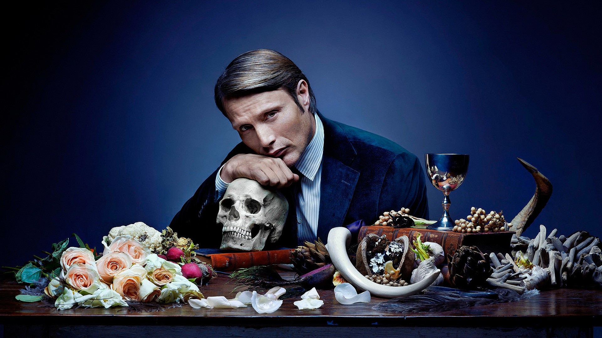 Hannibal, Mads Mikkelsen, TV show, Psychological thriller, 1920x1080 Full HD Desktop