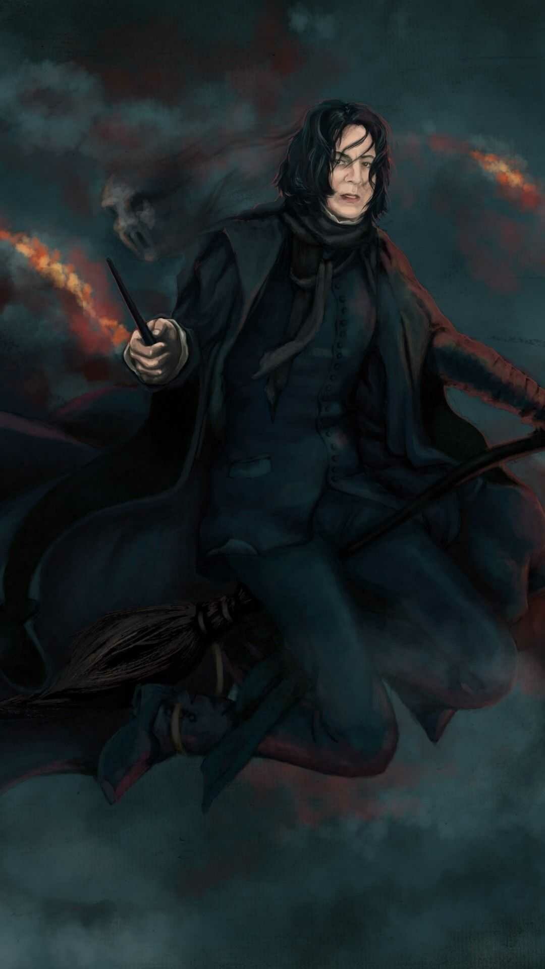 Harry Potter: Professor Severus Snape, Known as The Half-Blood Prince. 1080x1920 Full HD Wallpaper.