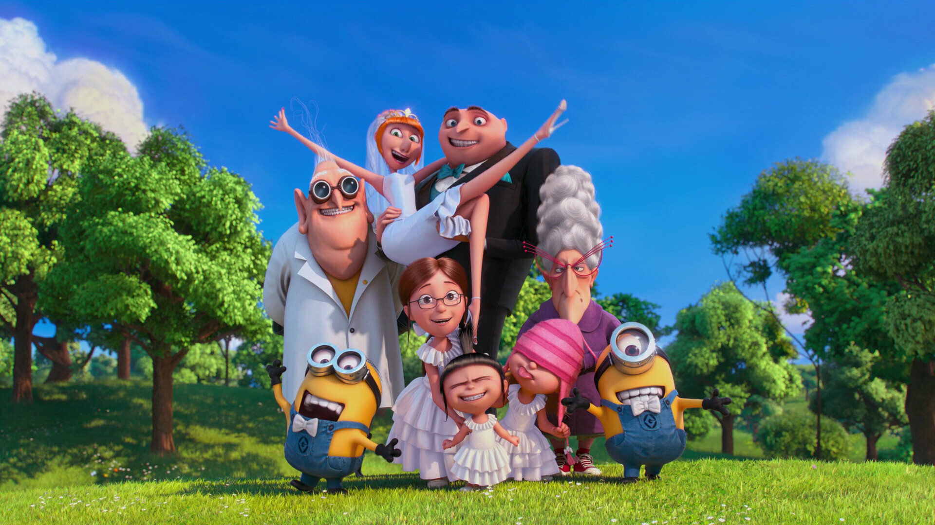 Despicable Me: A 2013 romantic science-fiction comedy film and the sequel to the 2010 animated 3D film. 1920x1080 Full HD Background.