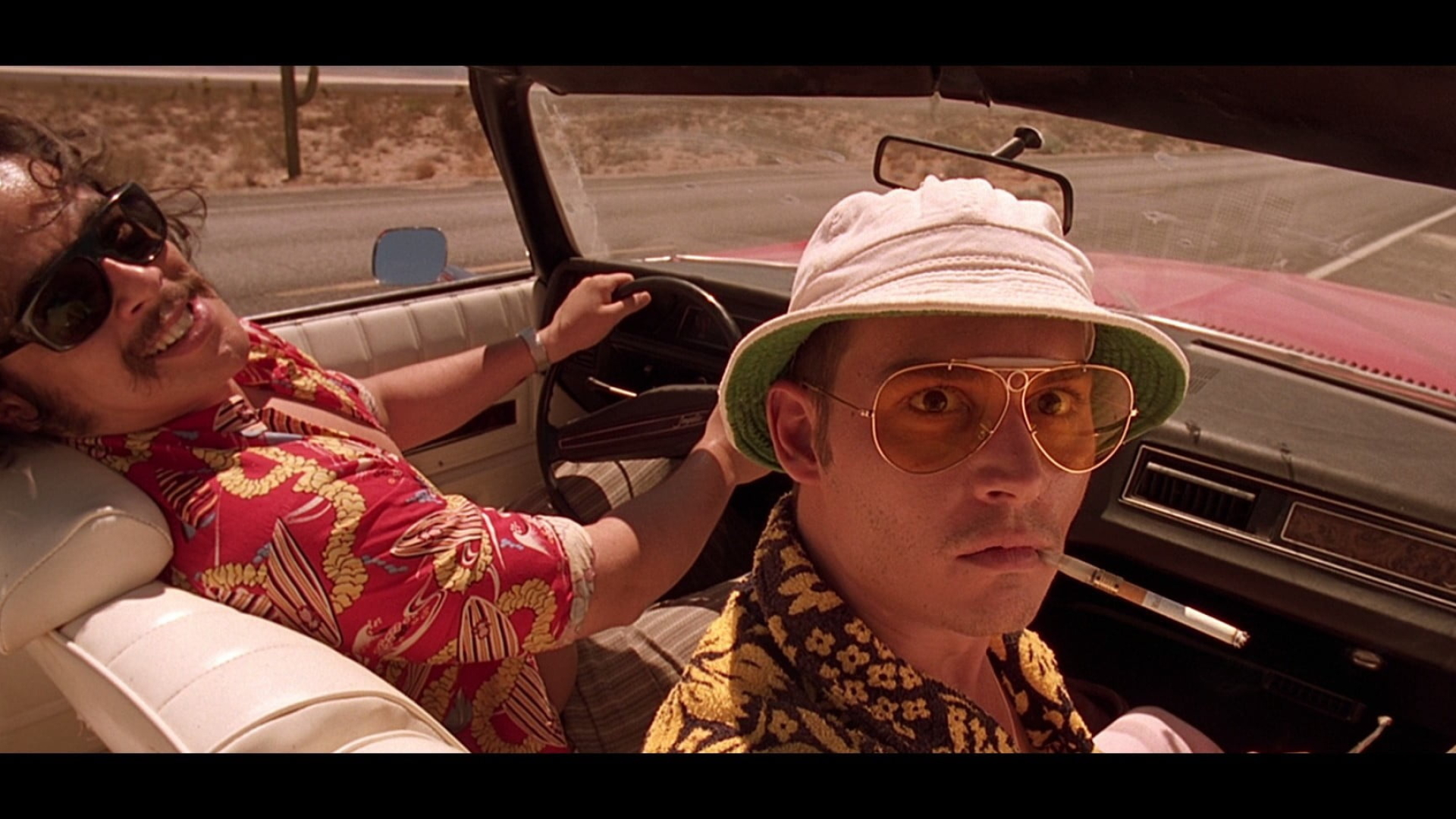 Hunter S. Thompson, Red and white textile, Fear and Loathing, Psychedelic artwork, 1920x1080 Full HD Desktop