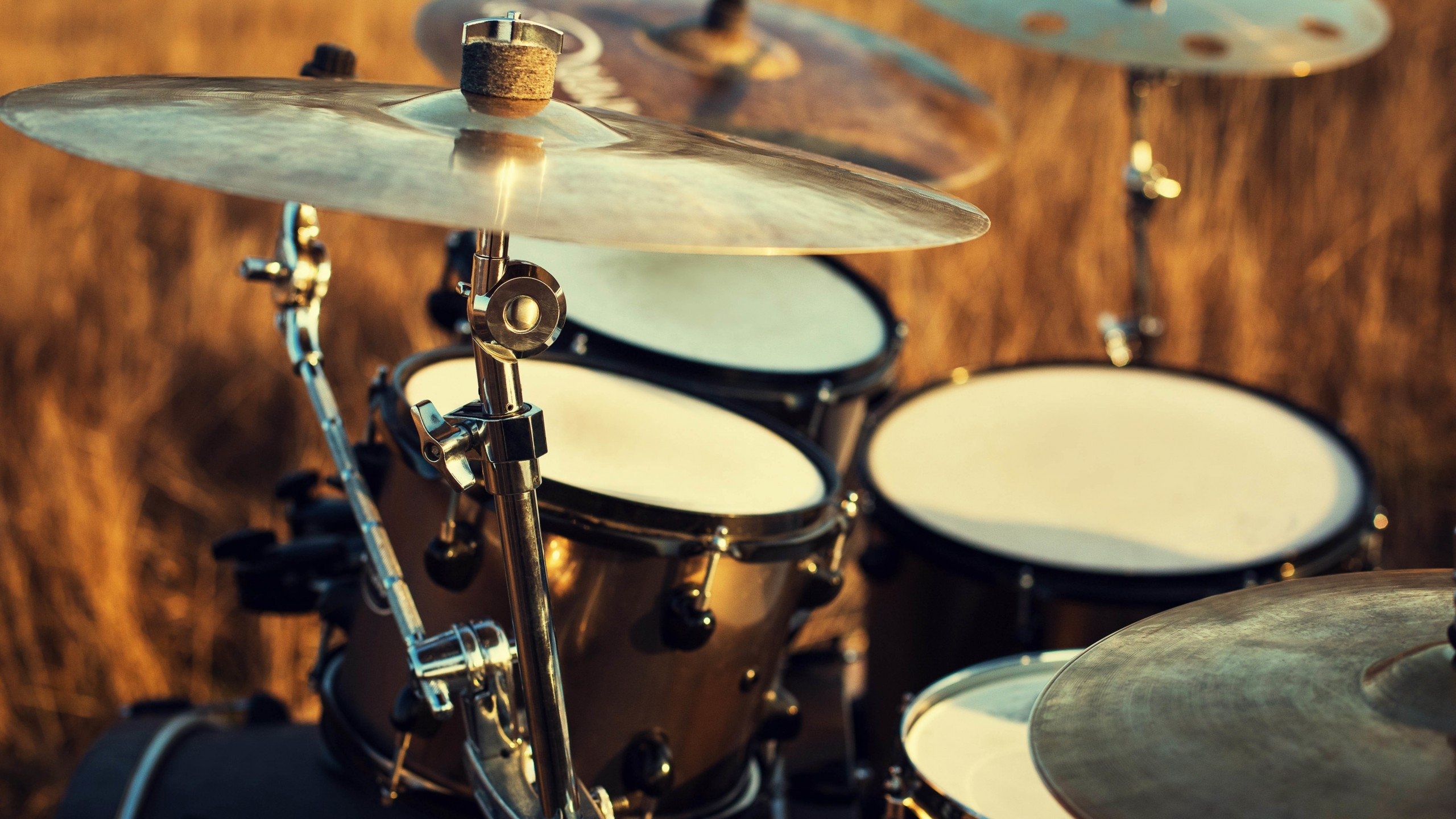 Drums: Rich And Deep Sound Of Professional Instruments, Drumhead, Set, Kit. 2560x1440 HD Wallpaper.