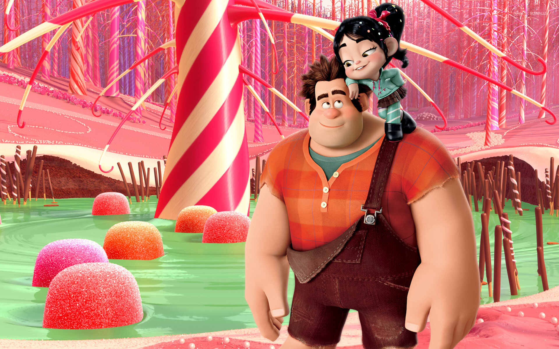Wreck-It Ralph: After 30 years of doing the same job and receiving no recognition, he embarked on a game-jumping adventure across Litwak's Arcade in hopes of earning a medal and becoming a "good-guy". 1920x1200 HD Wallpaper.