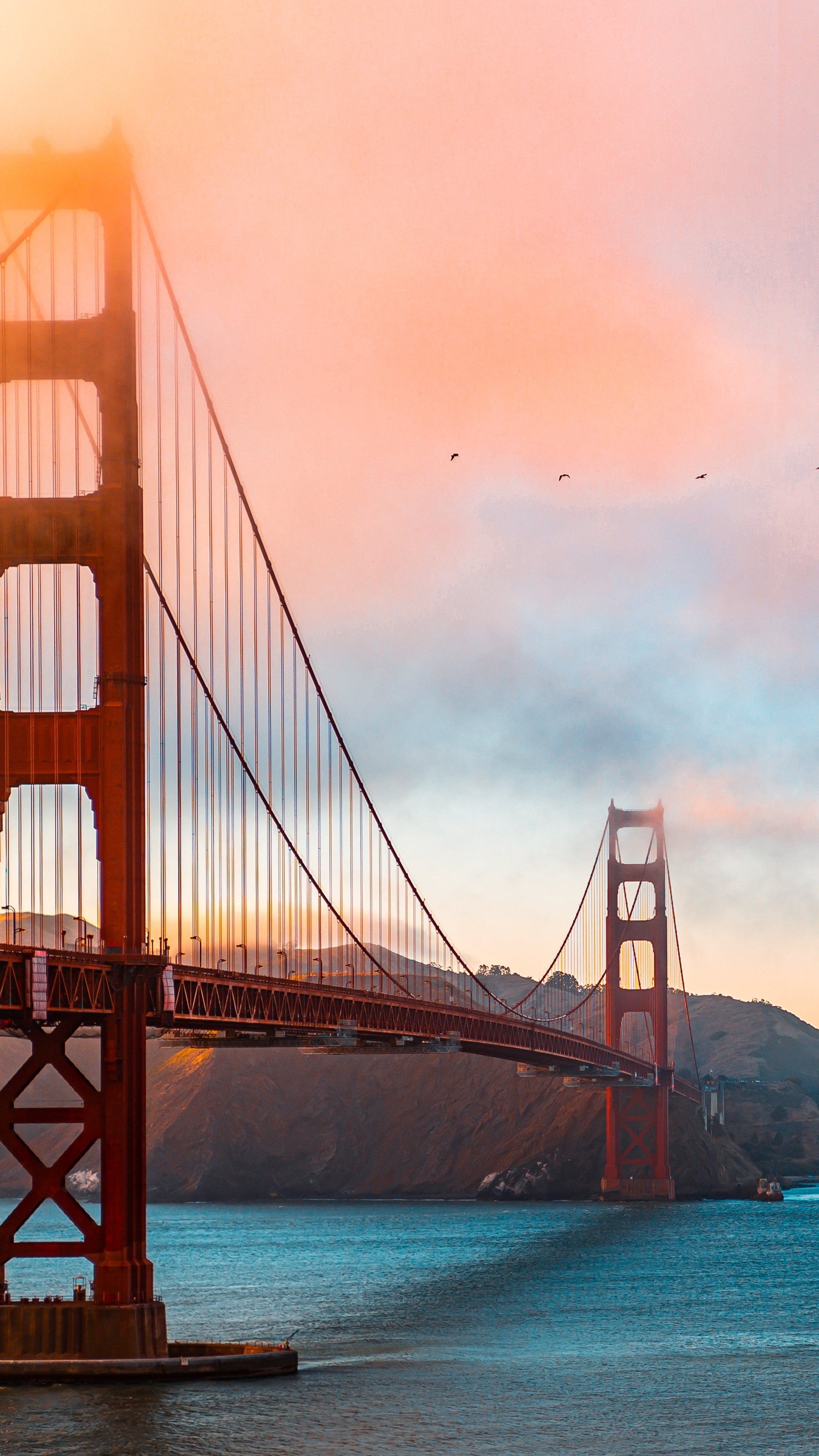 Golden Gate Bridge, Morning, Sony Xperia, HD, 2160x3840 4K Handy