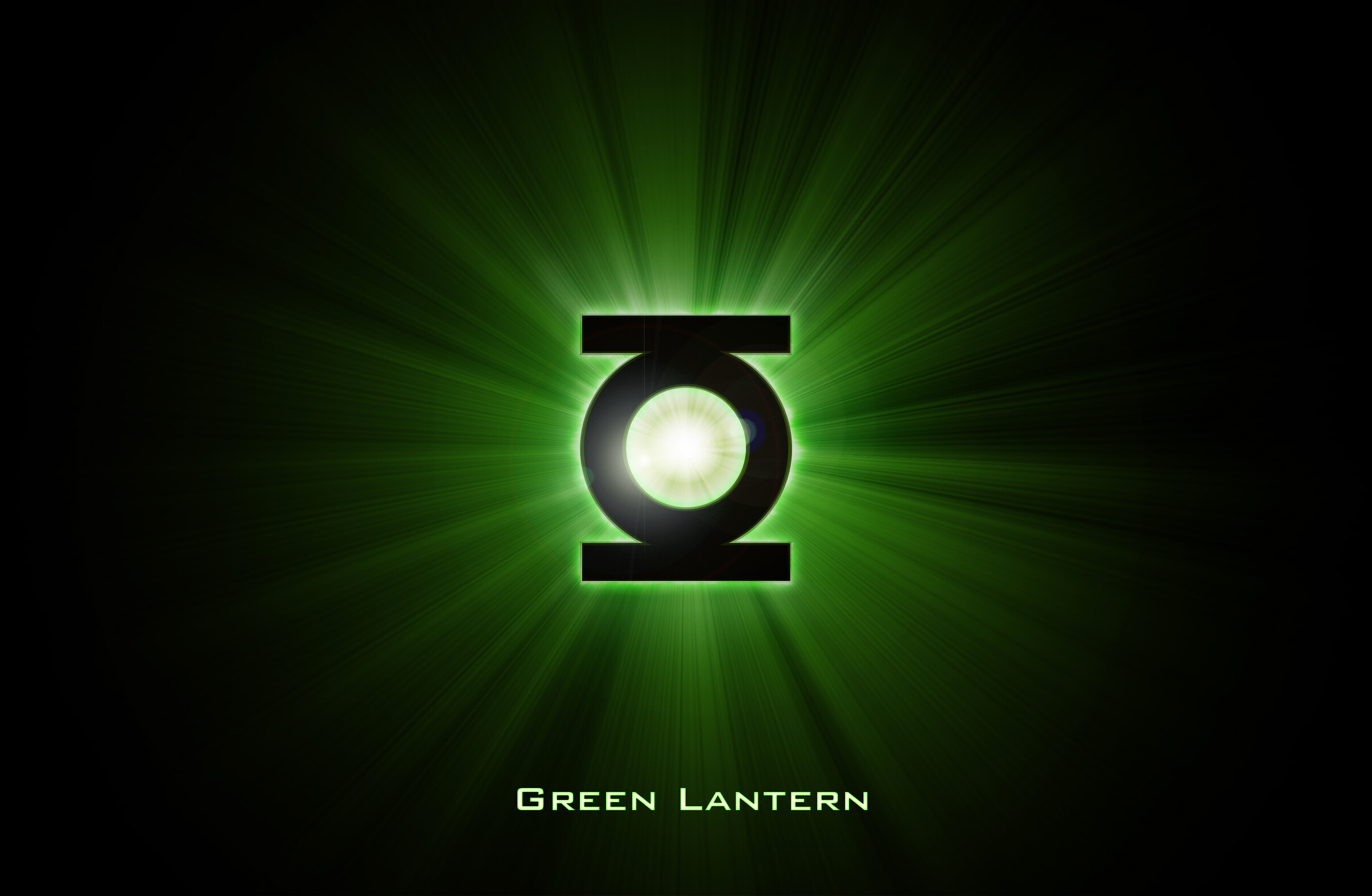 Green Lantern: A logo of collective images of superheroes from comics dedicated to the struggle for cosmic justice. 2420x1580 HD Background.