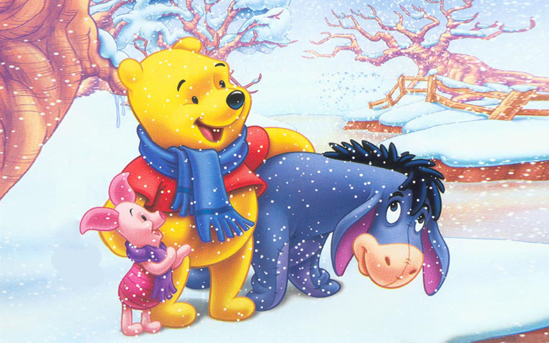 Eeyore, Winnie the Pooh, Christmas wallpaper, Walt Disney, 1920x1200 HD Desktop