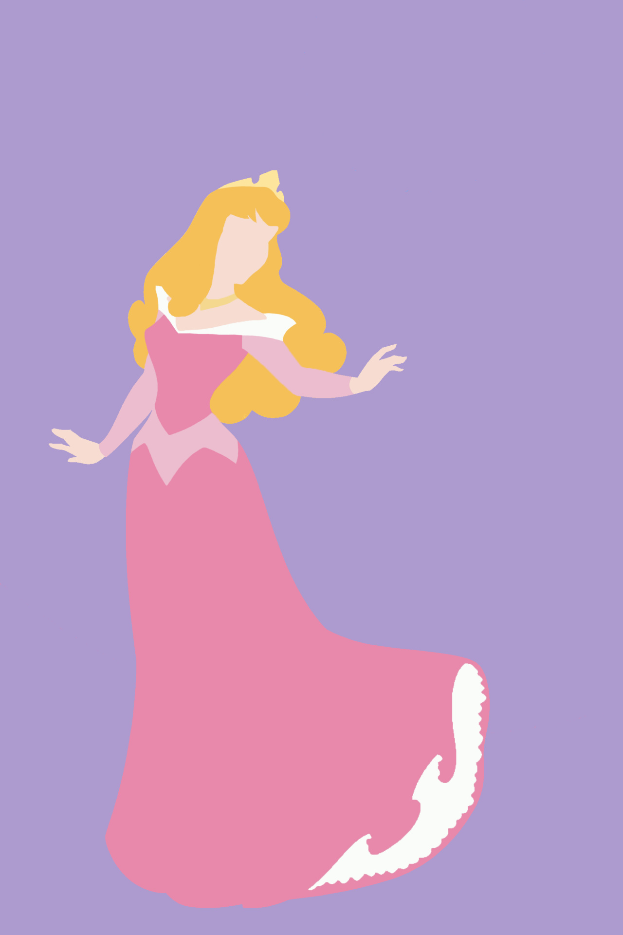 Sleeping Beauty, Disney princess, Minimalistic iPhone wallpaper, Cute Disney, 1280x1920 HD Phone