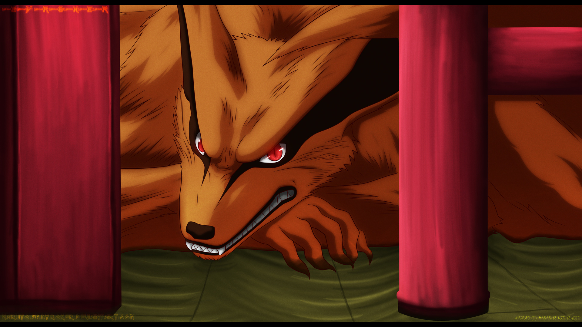 9 Tailed Fox, Mythical creature, Anime wallpaper, Hidden power, 1920x1080 Full HD Desktop