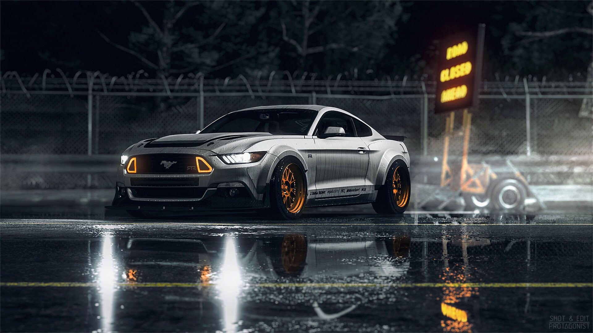 Ford: Mustang RTR, A dealer installed OEM+ performance vehicle package. 1920x1080 Full HD Background.