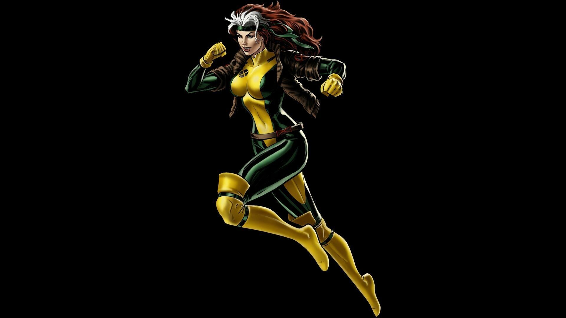 Rogue (Marvel): Her mutant ability requires skin-to-skin contact to absorb powers, physical talents, and strength. 1920x1080 Full HD Wallpaper.