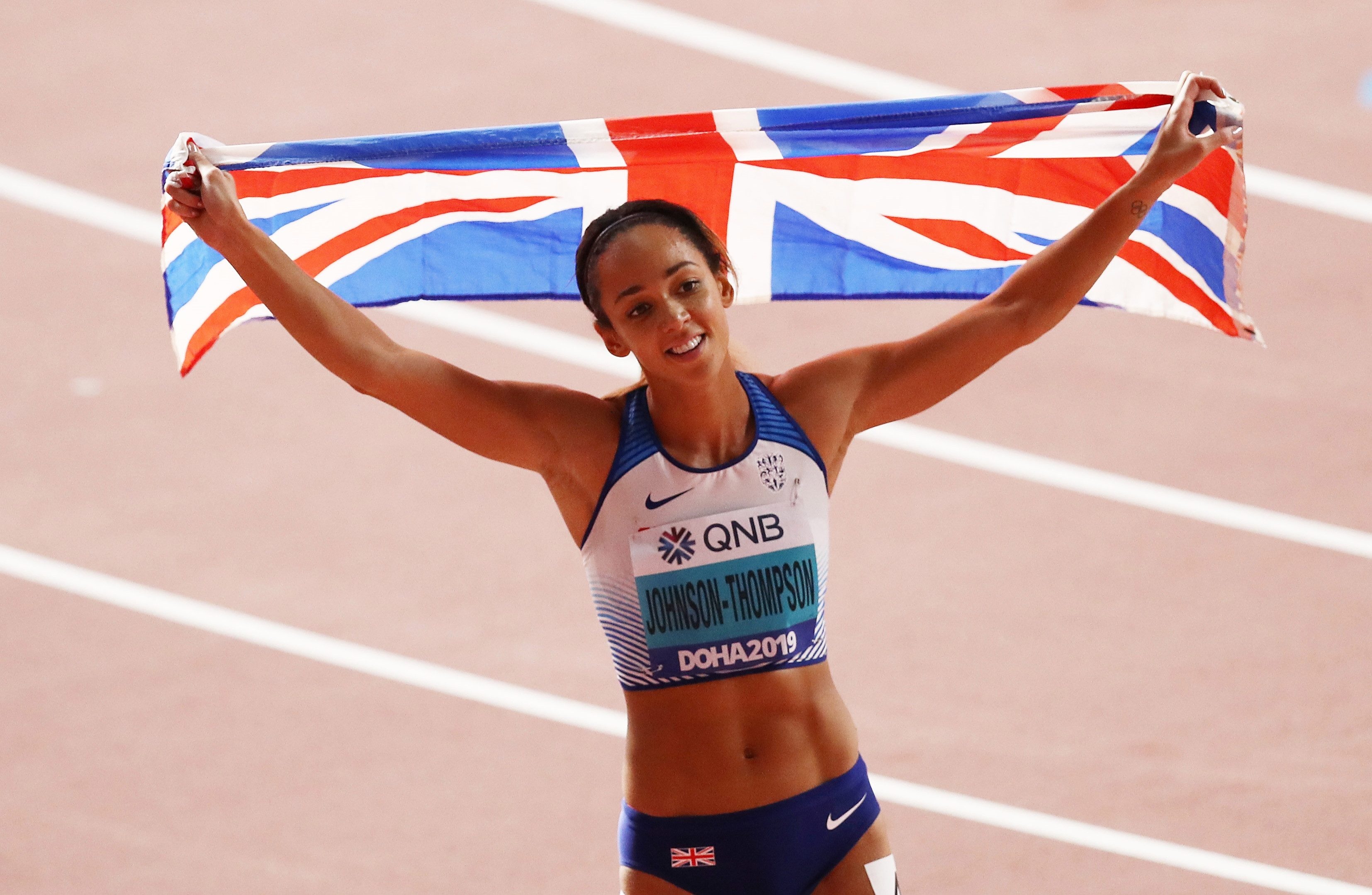 Katarina Johnson-Thompson, world athletics championships, heptathlon gold, Doha, 3310x2160 HD Desktop