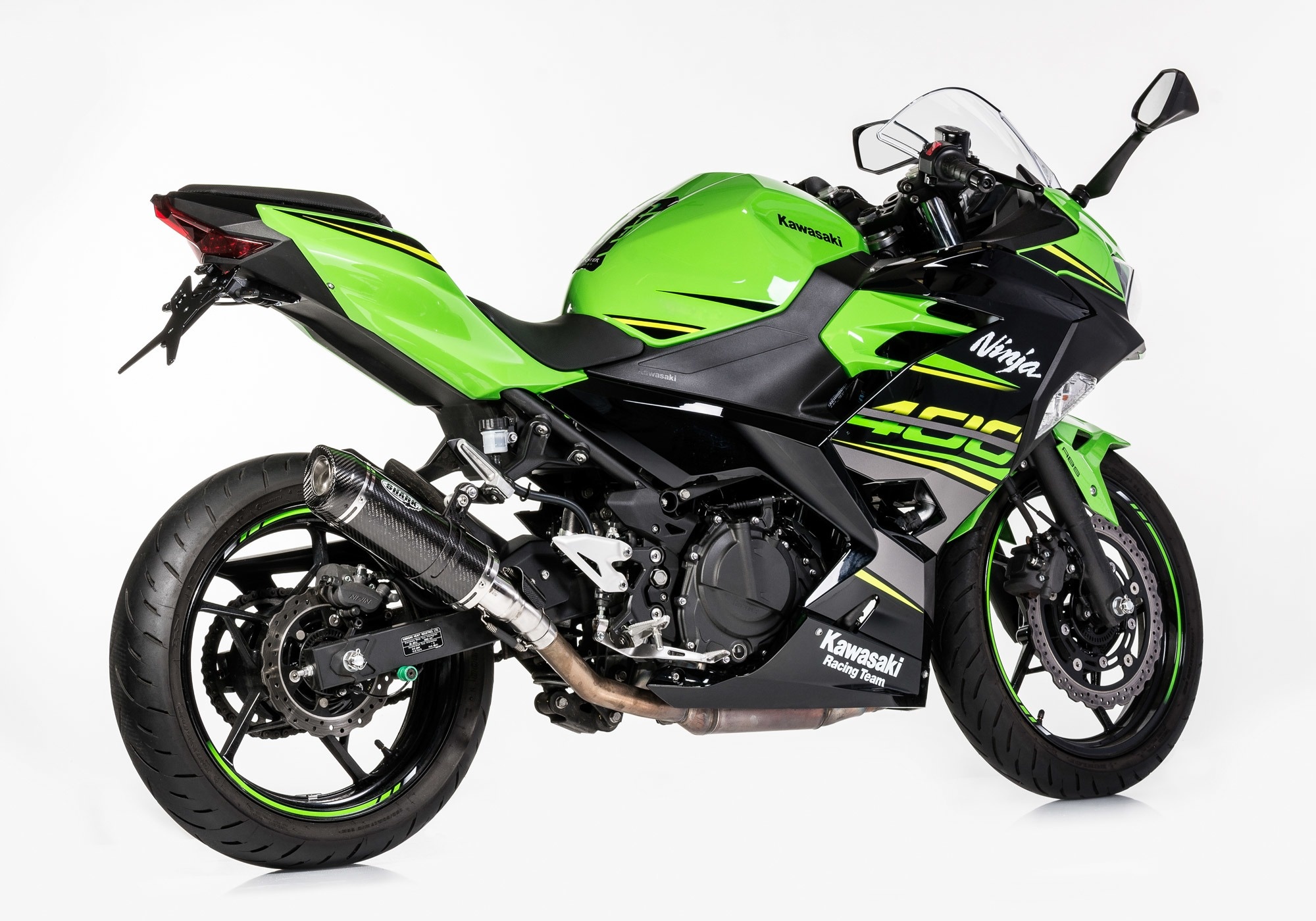 Kawasaki Ninja 400, Carbon exhaust upgrade, Motorparts Lohne showcase, Visual appeal, 2000x1400 HD Desktop