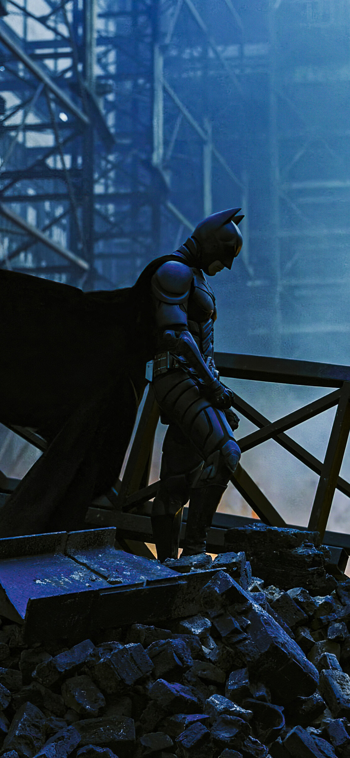 The Dark Knight: The highest-grossing 2008 film, Batman, Bruce Wayne. 1130x2440 HD Wallpaper.