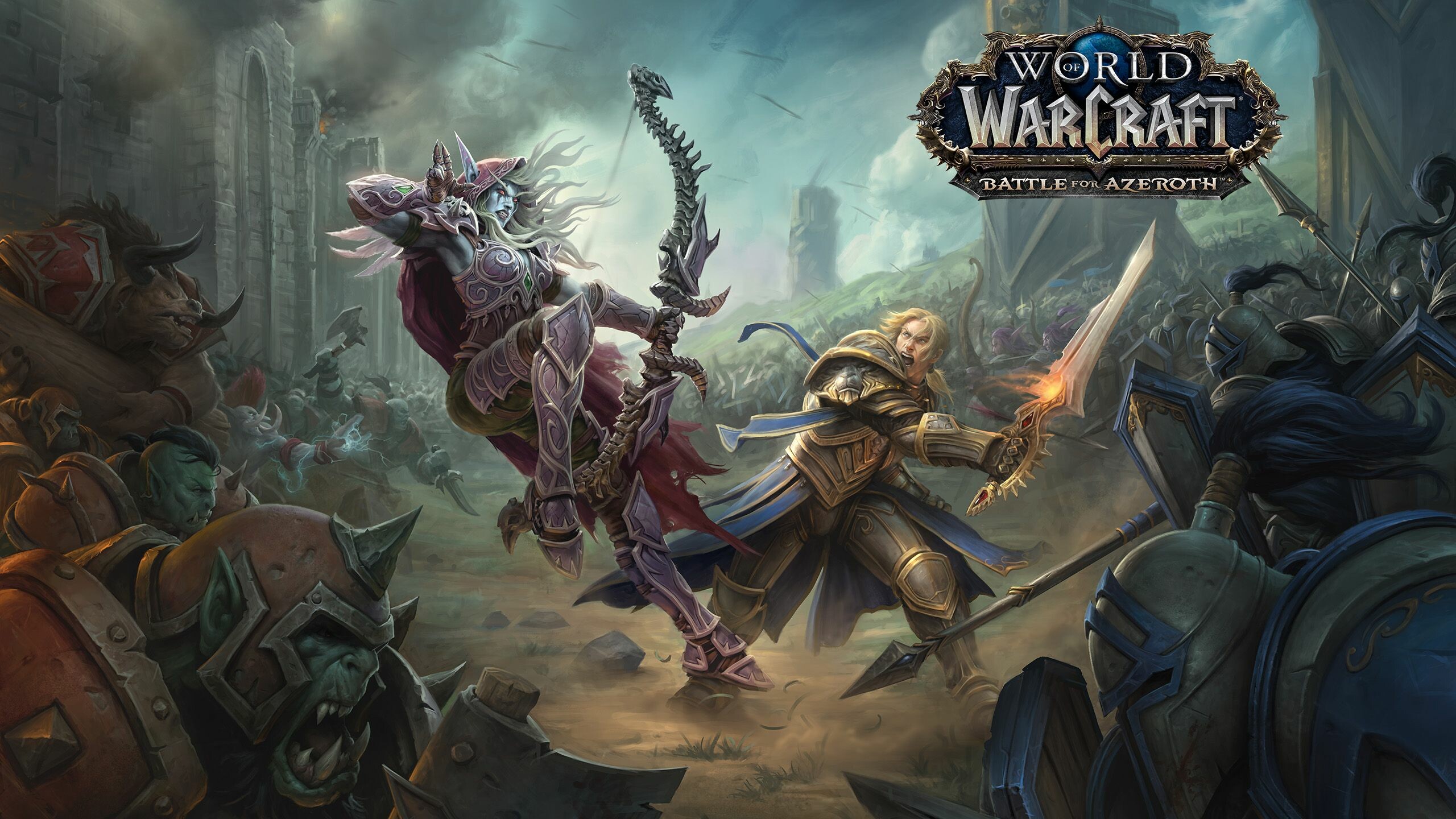 World of Warcraft: Battle for Azeroth, Fantasy video game, Anduin Wrynn. 2560x1440 HD Background.