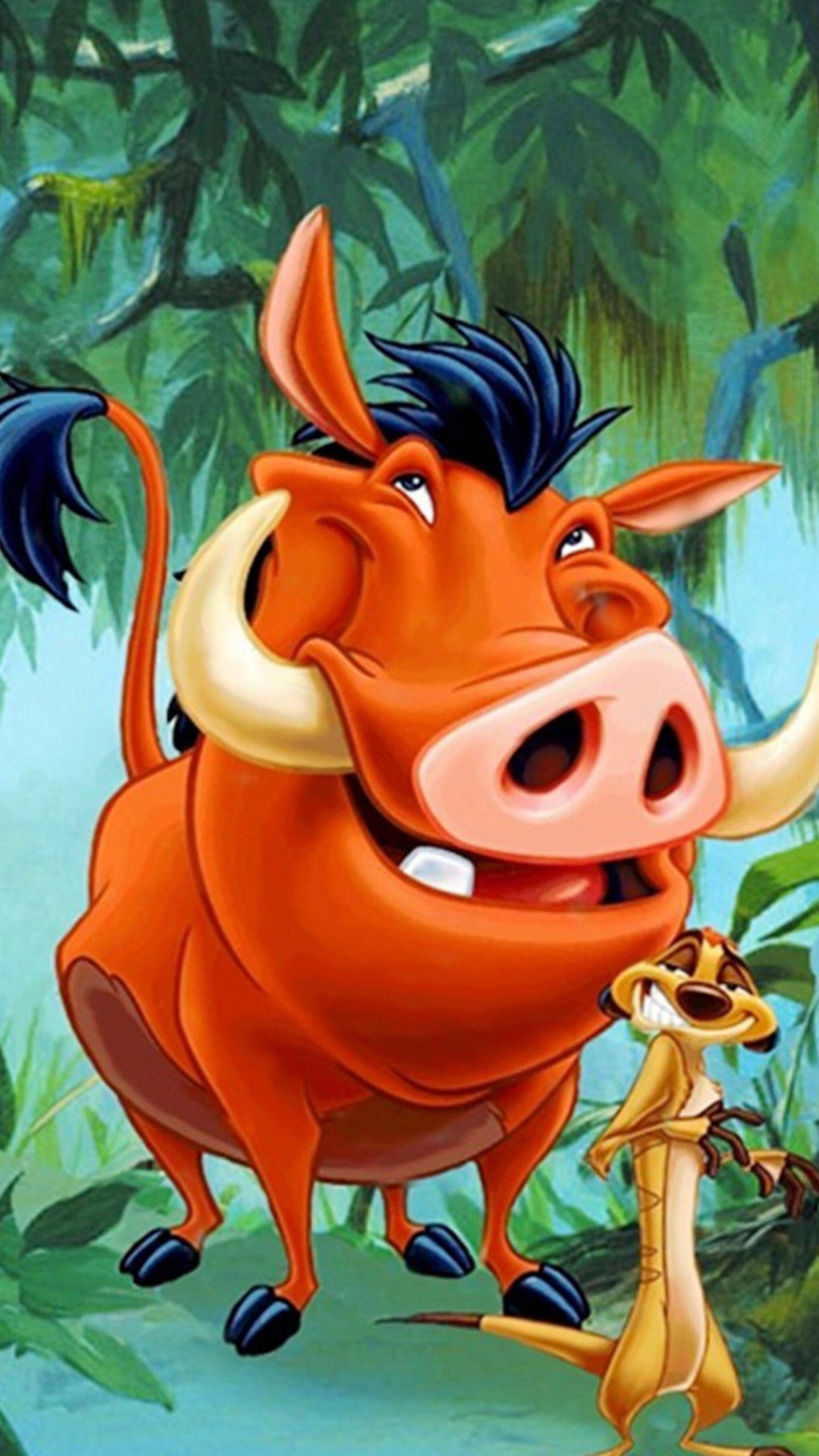 Timon and Pumbaa, TV series, Animation, Pumba wallpapers, 1440x2560 HD Phone