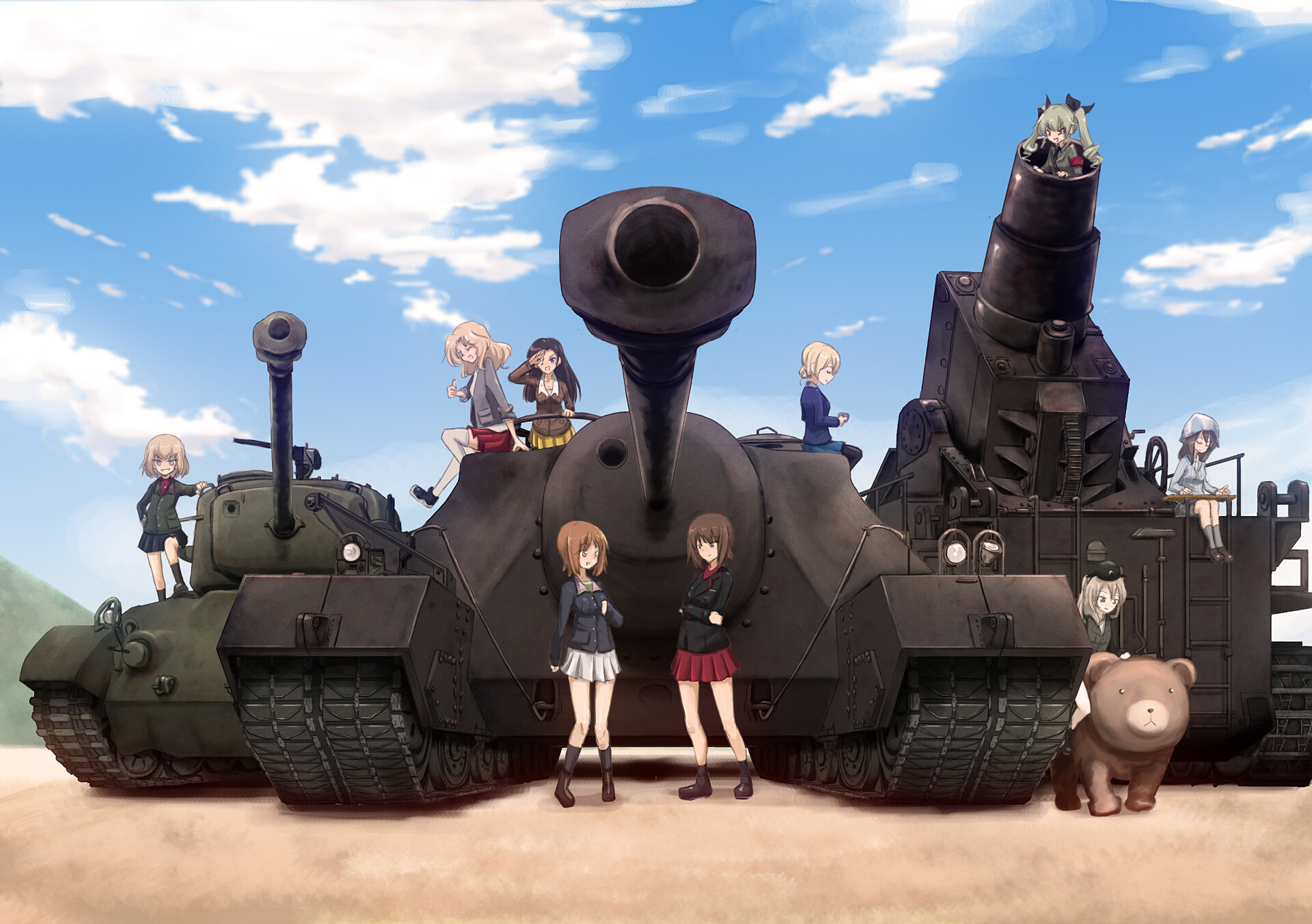 Girls und Panzer: Japanese anime series, Aired in Japan between October and December 2012, The art of tank warfare. 1920x1360 HD Background.