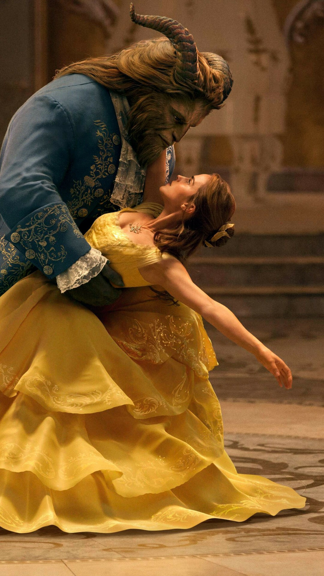 Beauty and the Beast: Emma Watson, Dan Stevens, A prince who has been transformed into a monster. 1080x1920 Full HD Wallpaper.
