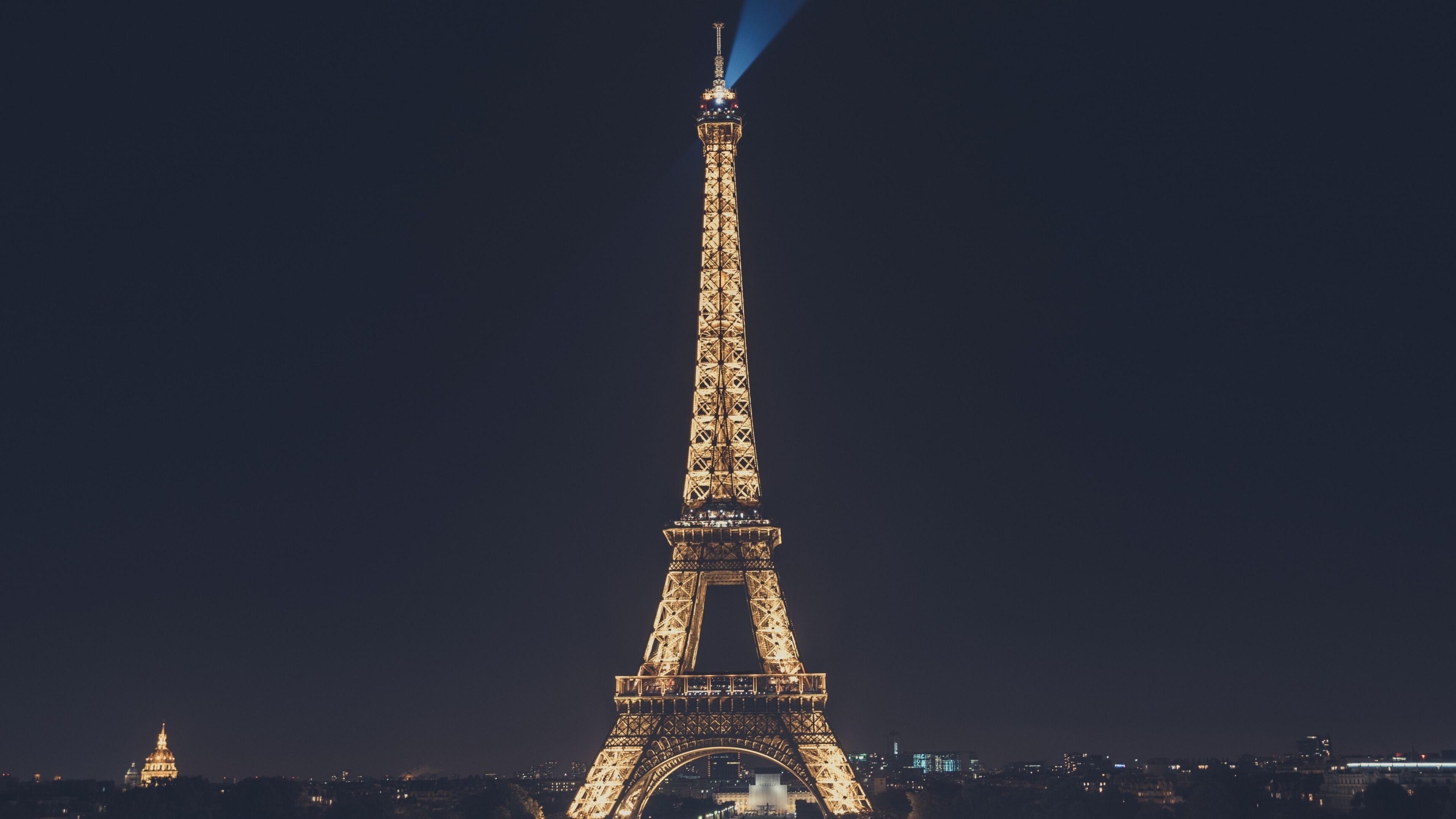 France: Eiffel Tower, Paris, The country has the largest exclusive economic zone in the world. 3840x2160 4K Wallpaper.
