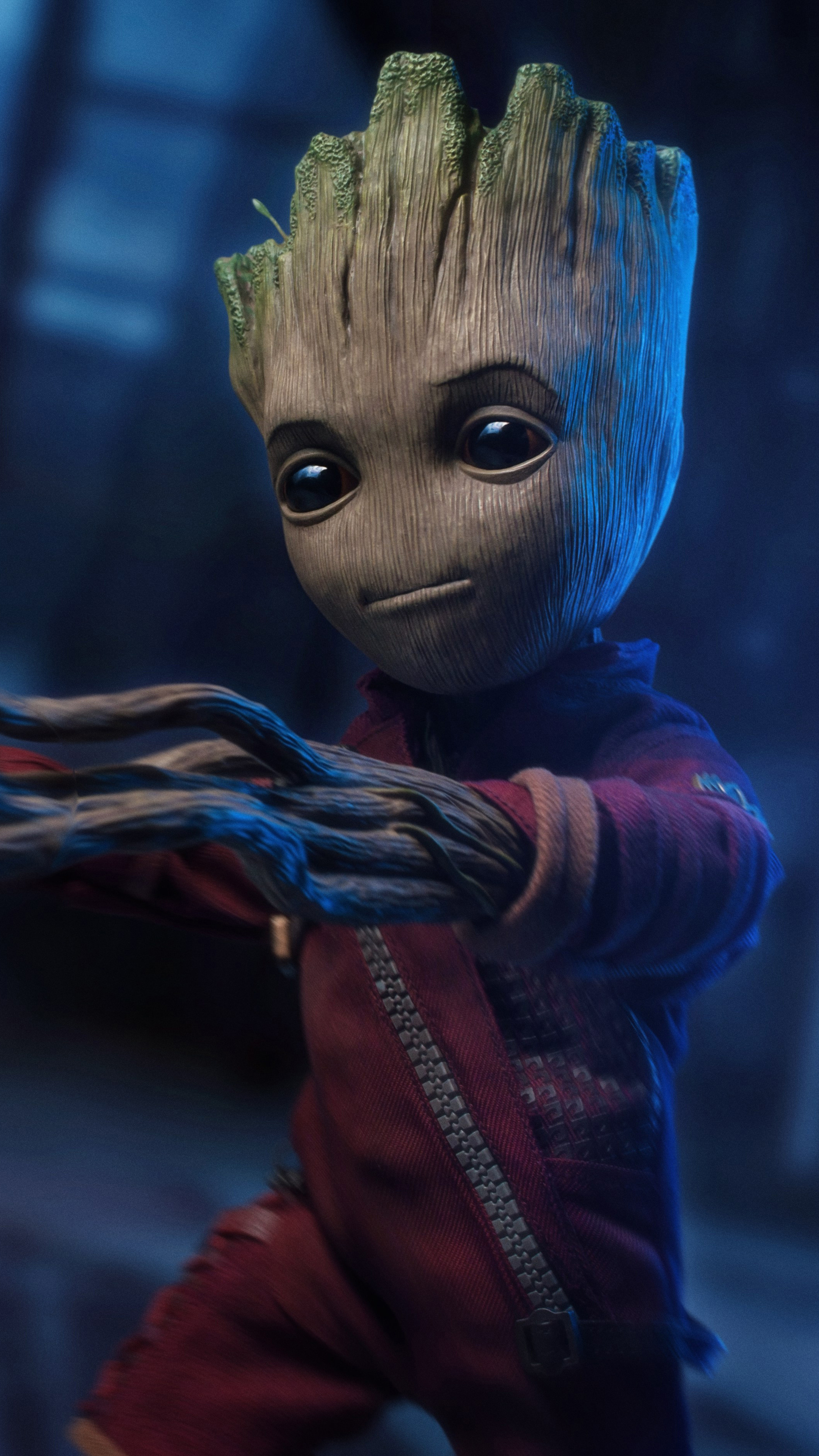 Baby Groot in 5K, 2018 Sony Xperia wallpaper, High-resolution images, Marvel superhero, 2160x3840 4K Phone