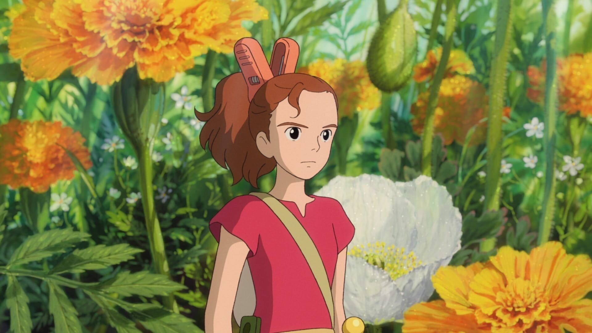 The Secret World of Arrietty: An inches-tall Borrower whose family lives within the walls of a human household. 1920x1080 Full HD Wallpaper.