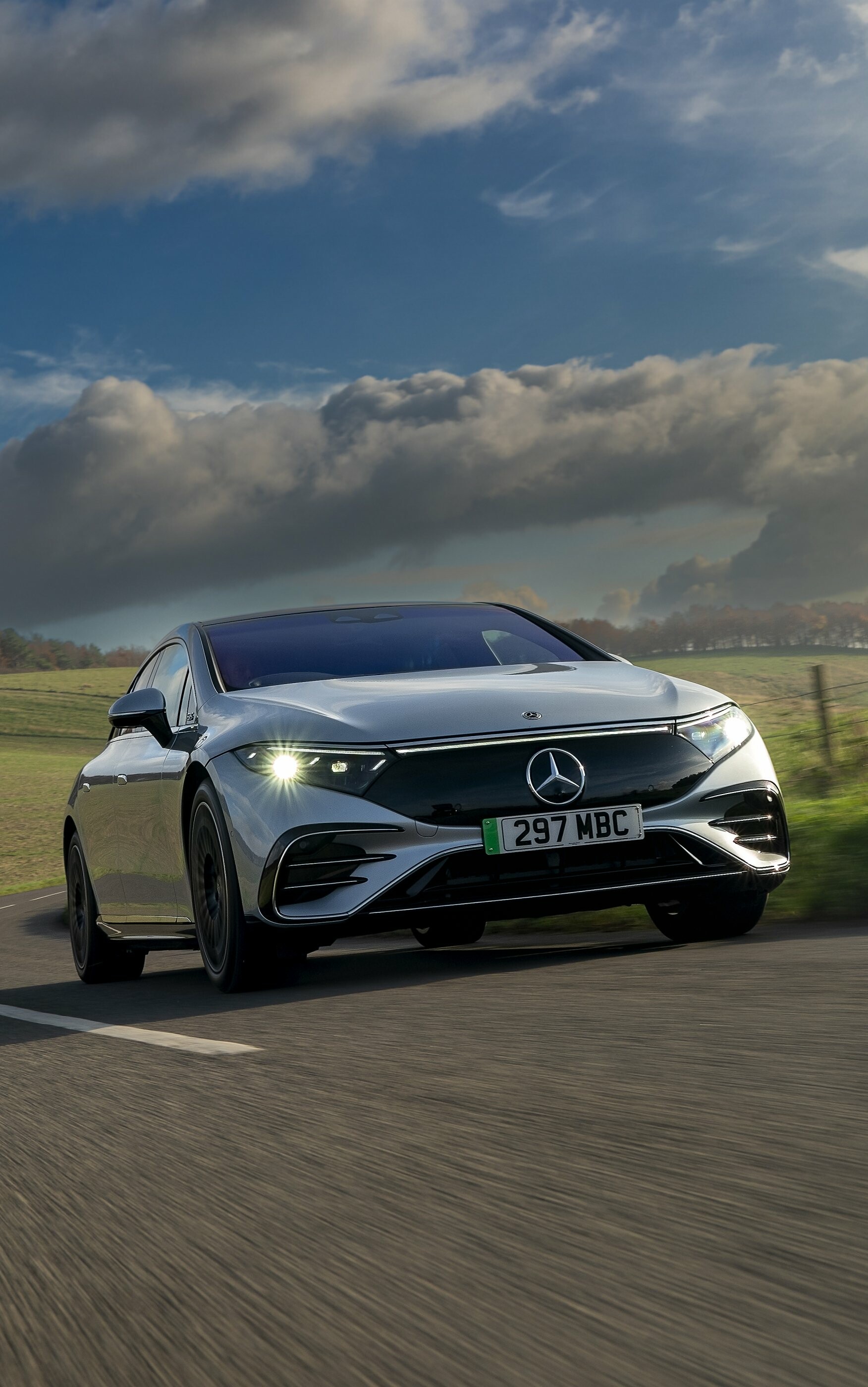Mercedes-Benz EQS: Vehicles, Luxury electric liftback produced by German automobile manufacturer. 1760x2800 HD Background.