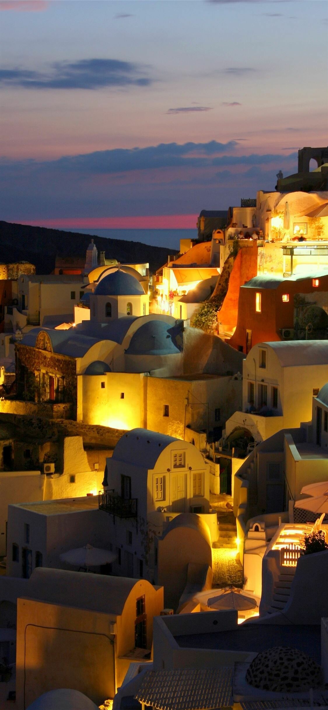 Greece: Santorini, The country is often called the birthplace of Western civilization. 1130x2440 HD Wallpaper.