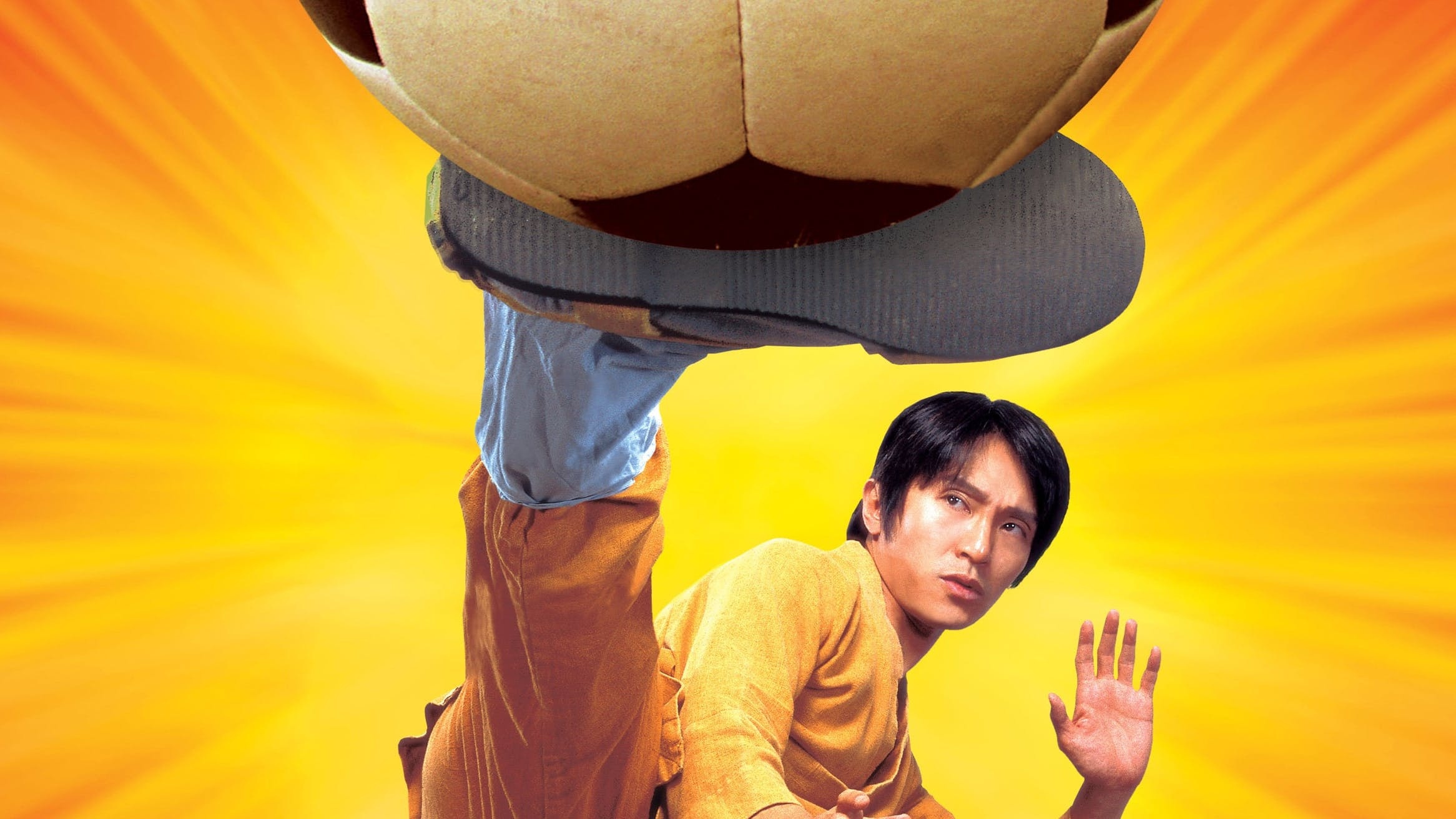 Shaolin Soccer: Stephen Chow as Sing / Mighty Steel Leg, Fictional character. 2340x1320 HD Wallpaper.