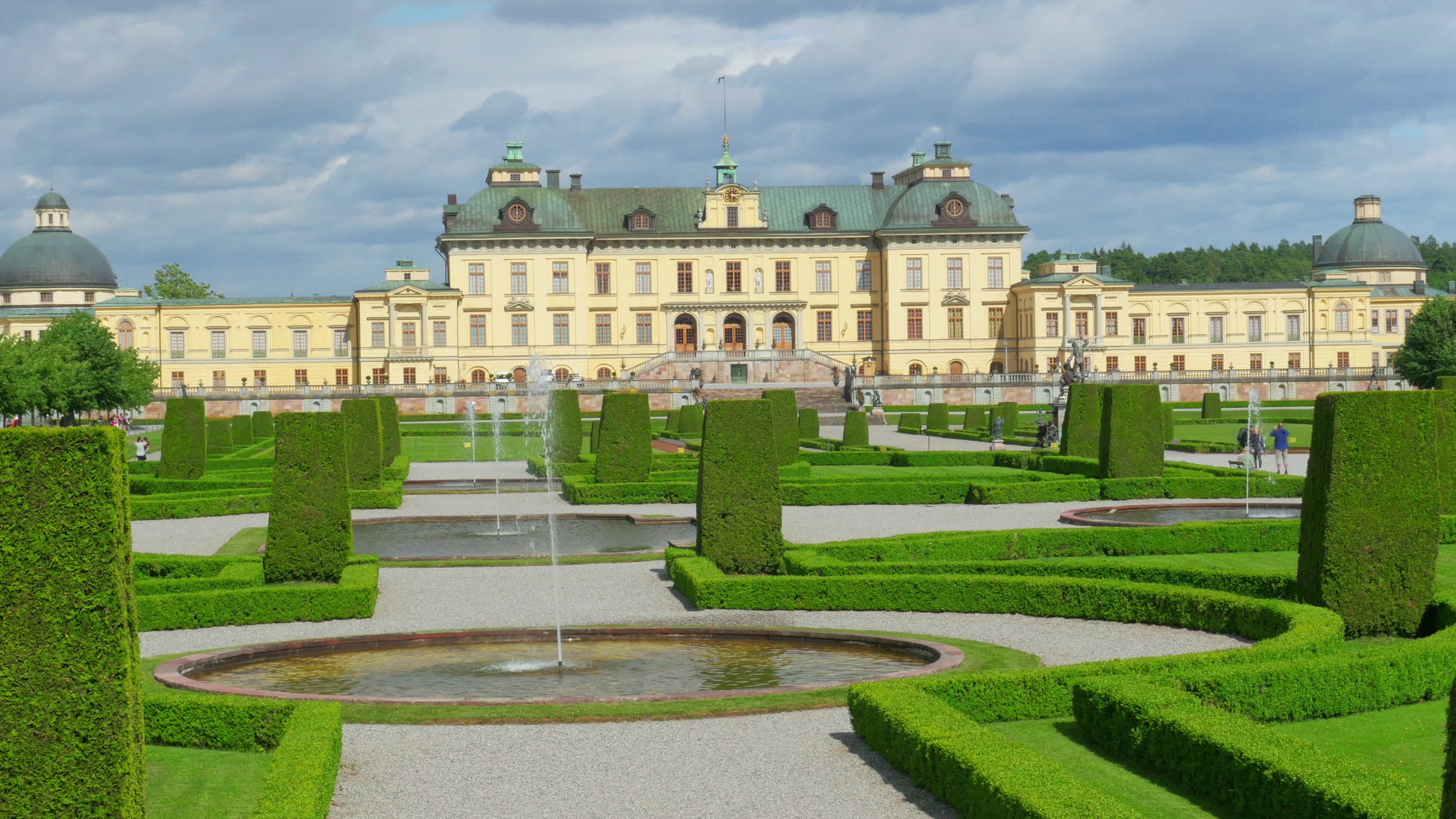 Luftaufnahme von Schloss Drottningholm in Stockholm, 3840x2160 4K Desktop