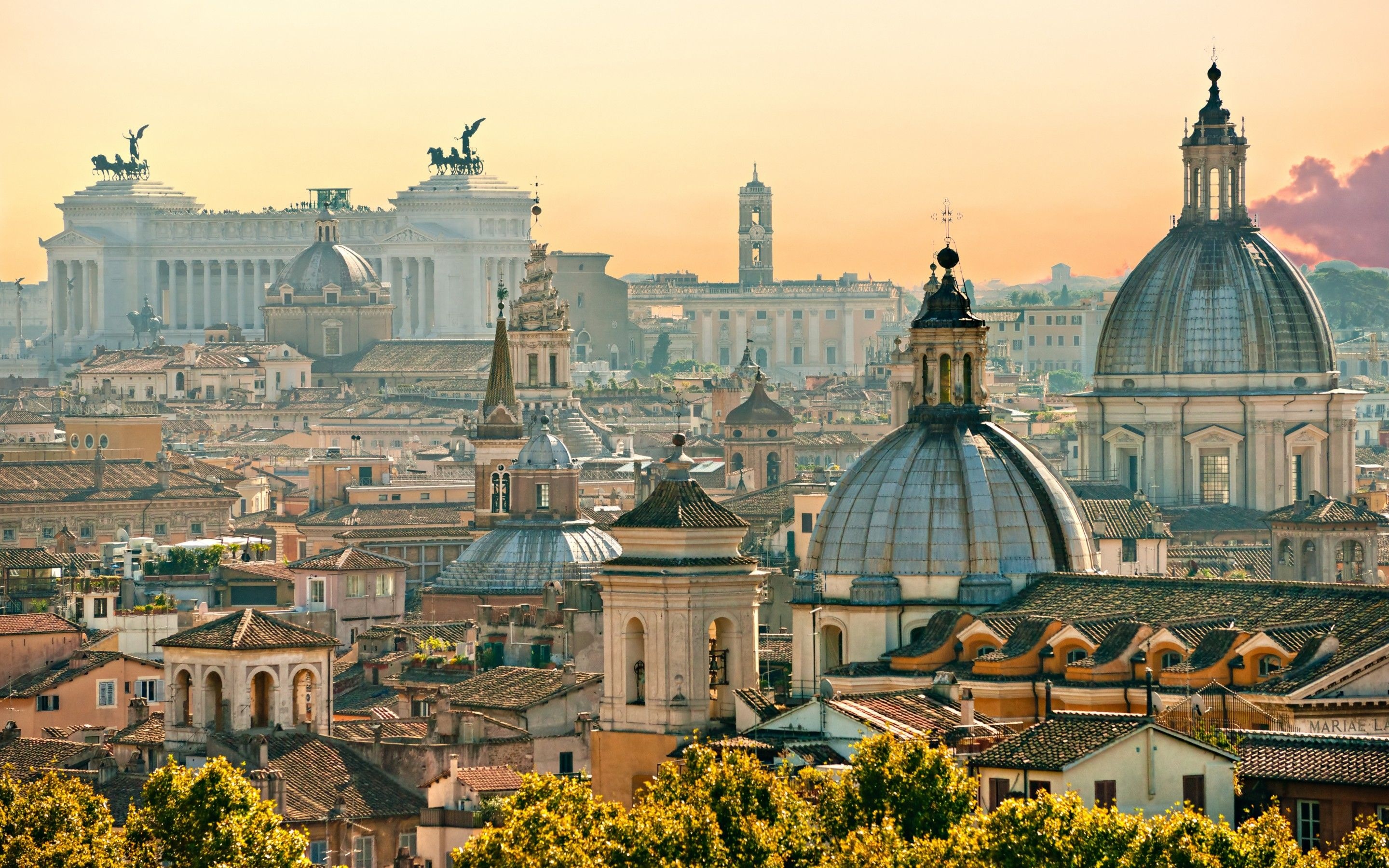 Rome skyline, Travel destinations, Historical landmarks, Italian architecture, 2880x1800 HD Desktop