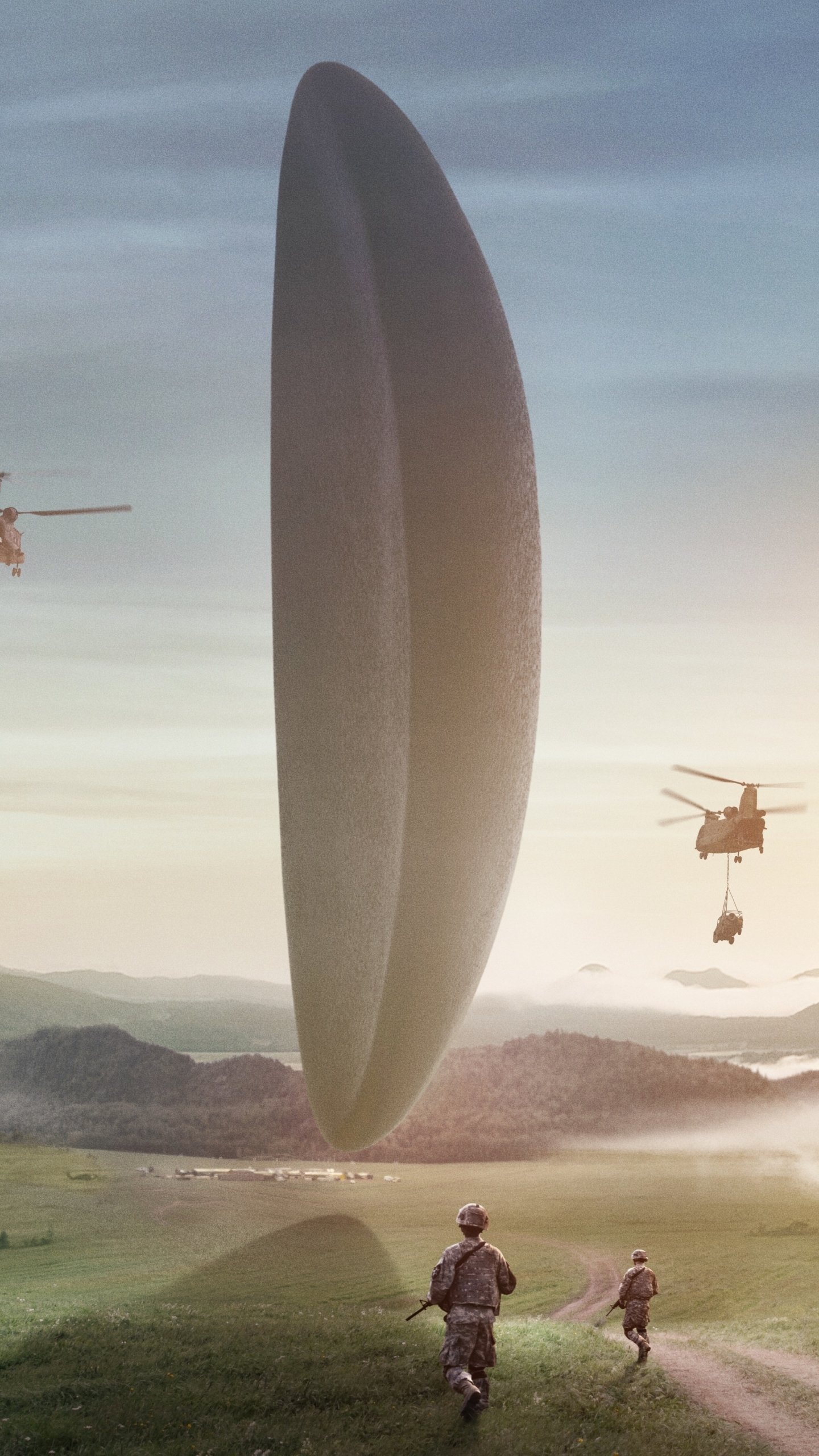Arrival (Movie): Alliens, Extraterrestrial, Sci-fi, 2016. 1440x2560 HD Background.