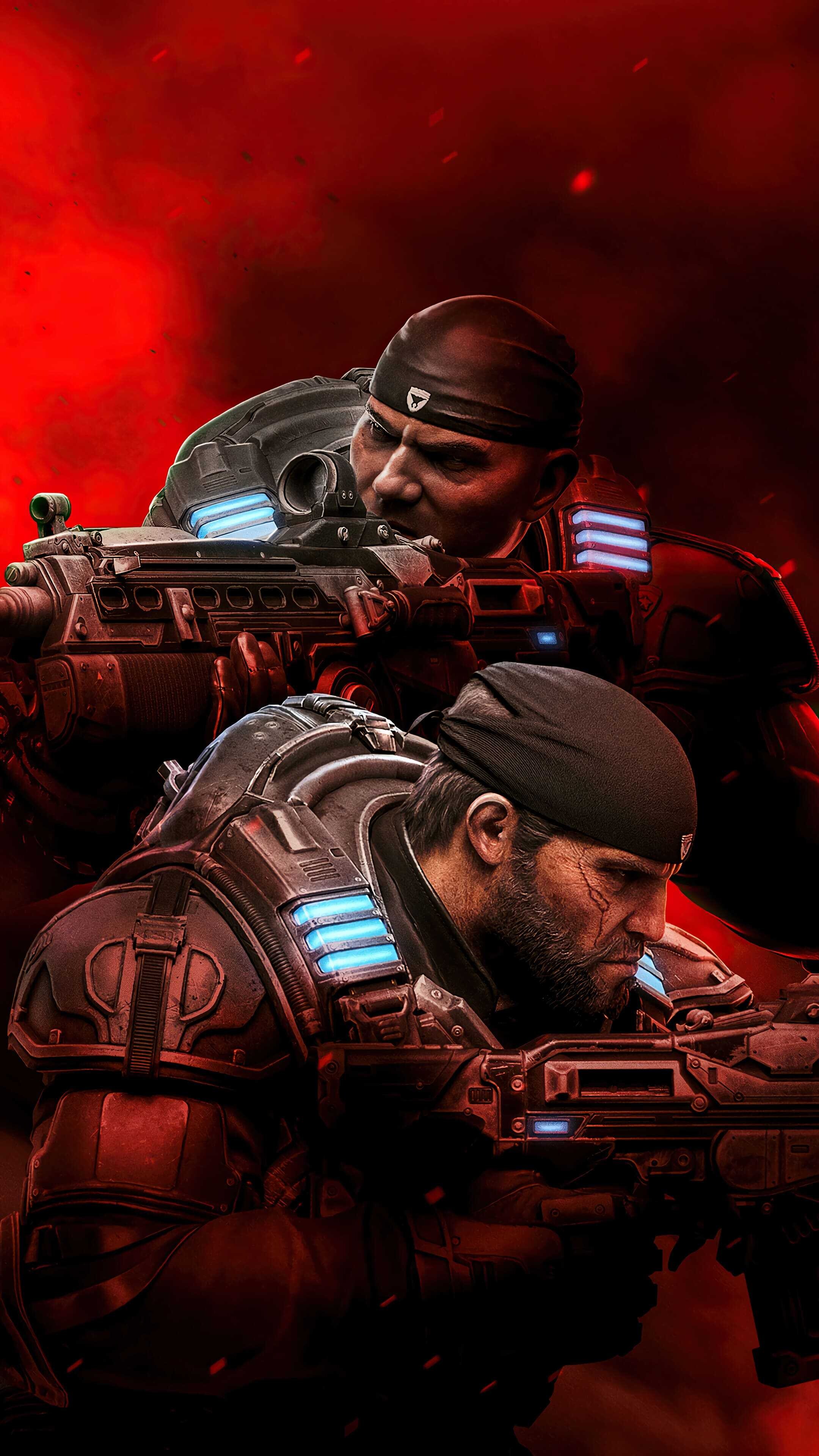 Gears of War: Coalition of Ordered Governments Army, Alpha Squad, Delta-One, Locust War. 2160x3840 4K Background.