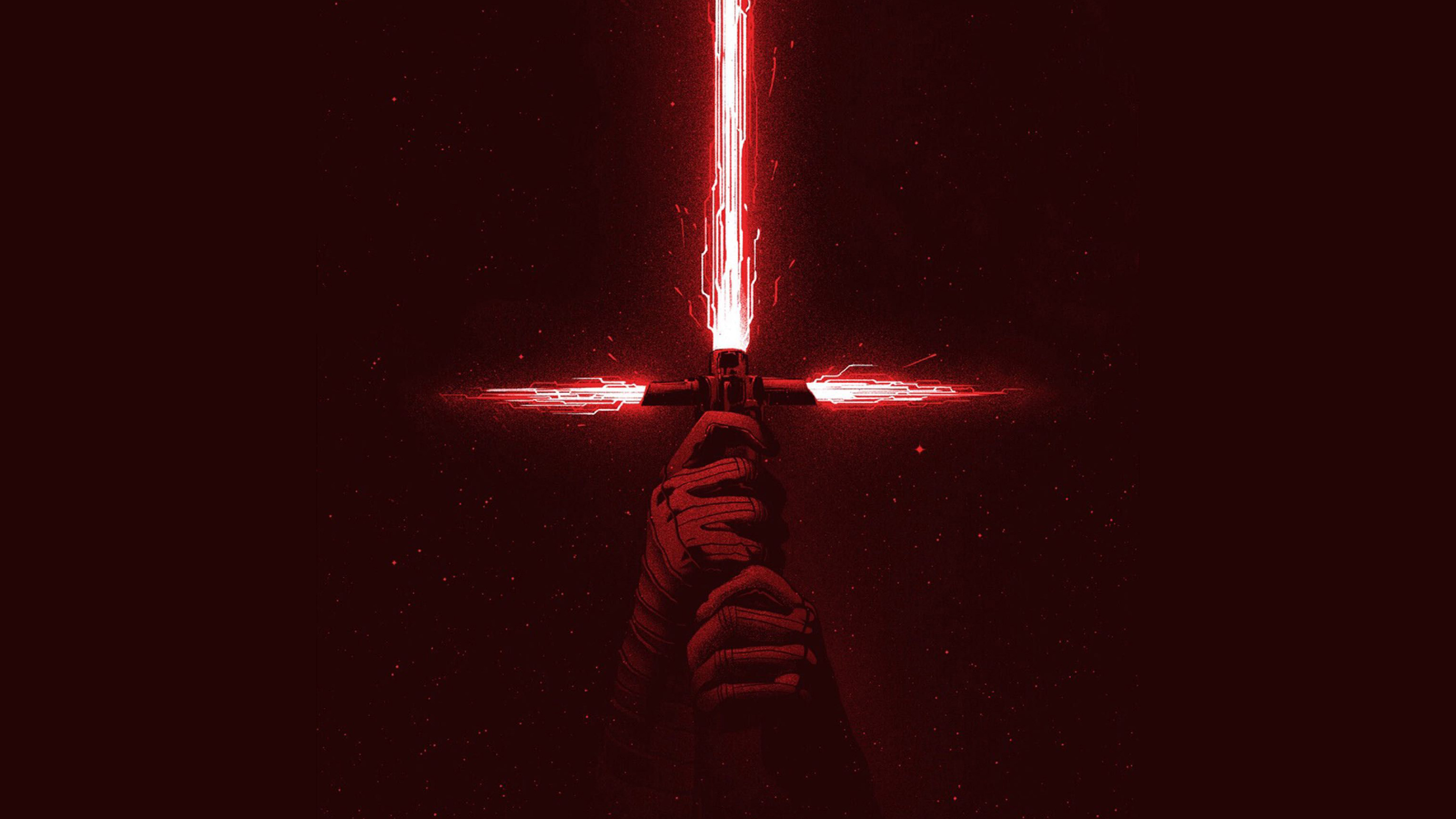 Star Wars Jedi film art, Red illustration wallpaper, 3840x2160 4K Desktop