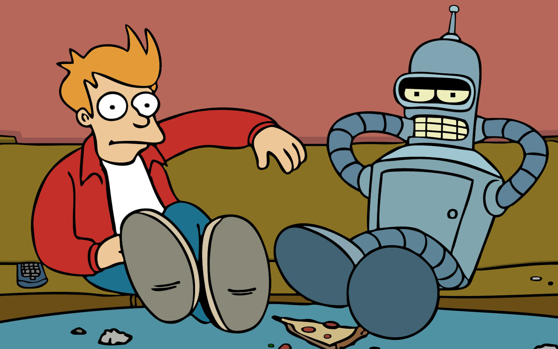 Futurama: Fry and Bender, Fictional characters. 1920x1200 HD Wallpaper.