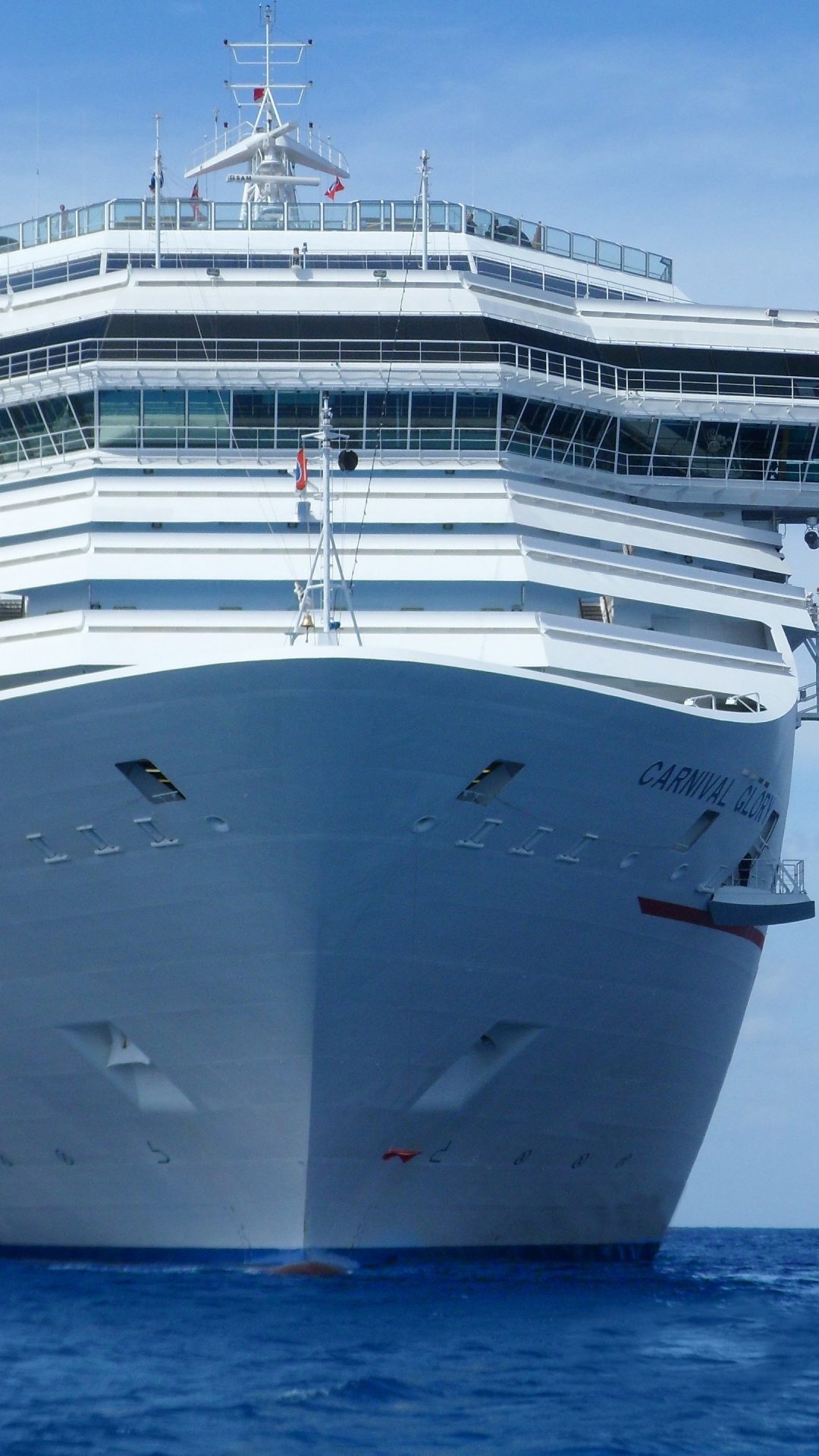 Cruiser (Ship): Carnival Glory, Conquest-class, Built by Fincantieri. 1080x1920 Full HD Background.