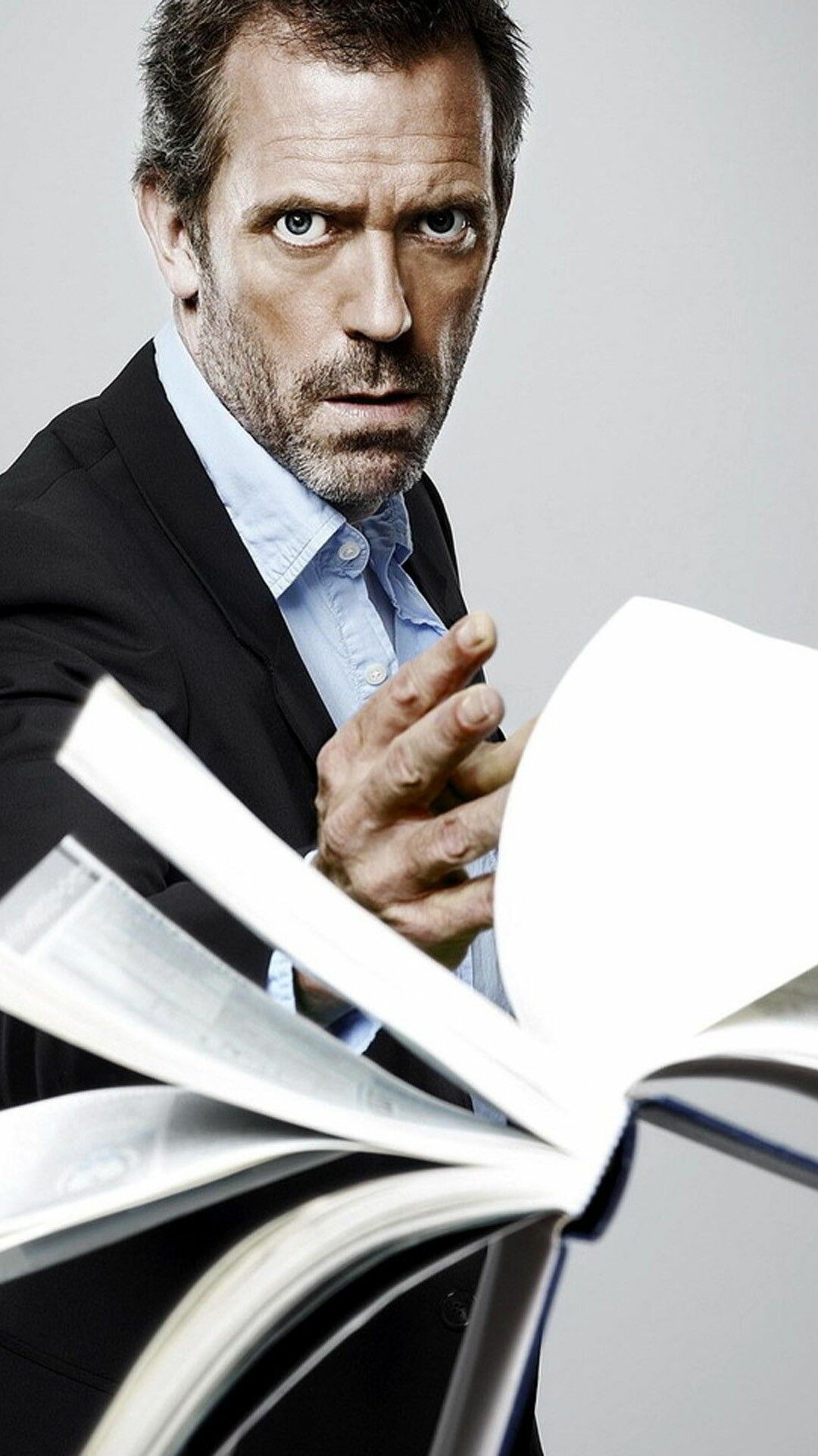House M.D.: A medical drama which aired on FOX from 2004 to 2012, Hugh Laurie. 1080x1920 Full HD Background.