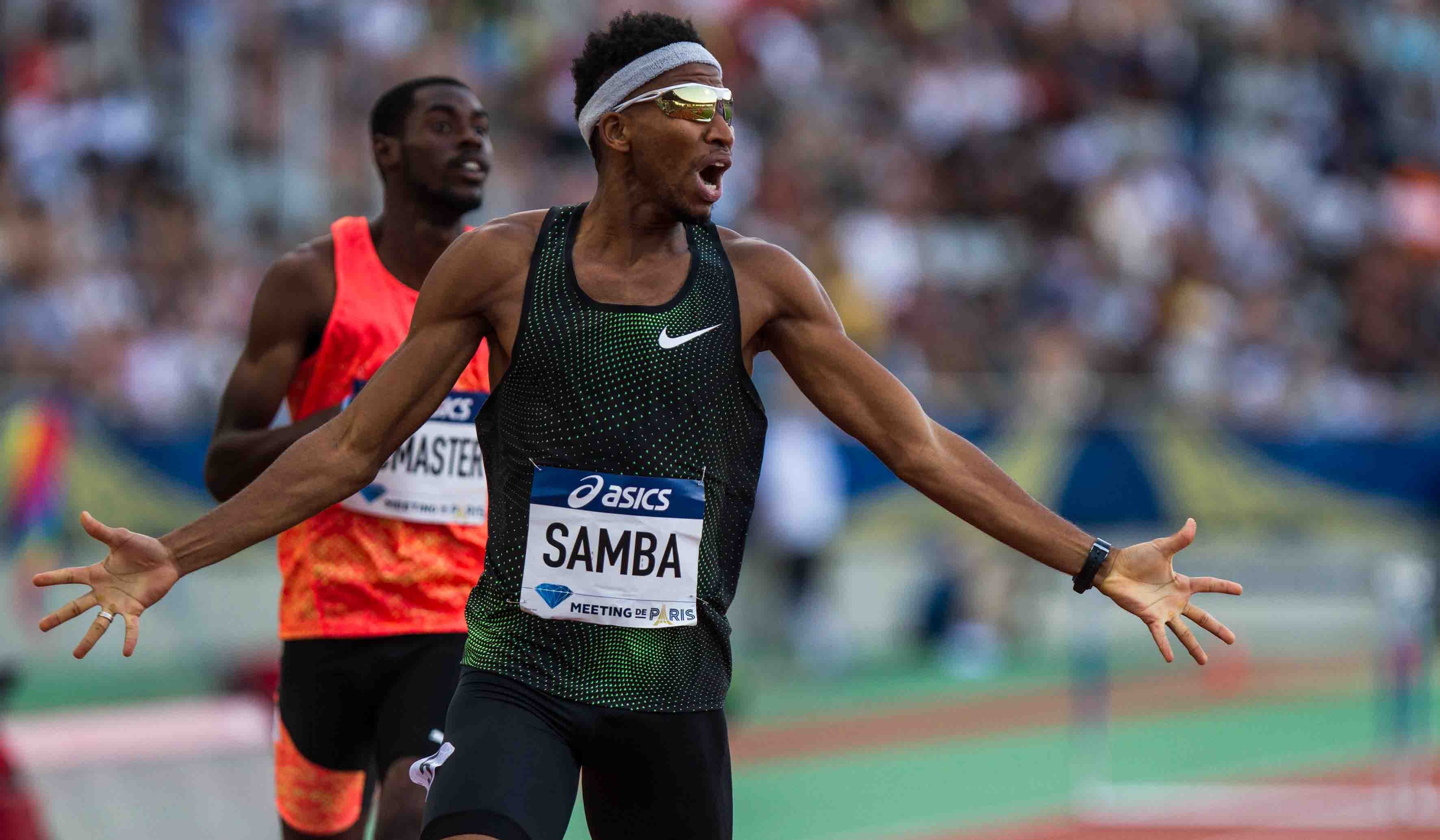 Abderrahman Samba, Close to world record, 400 meter sprint, Impressive performance, 3550x2070 HD Desktop