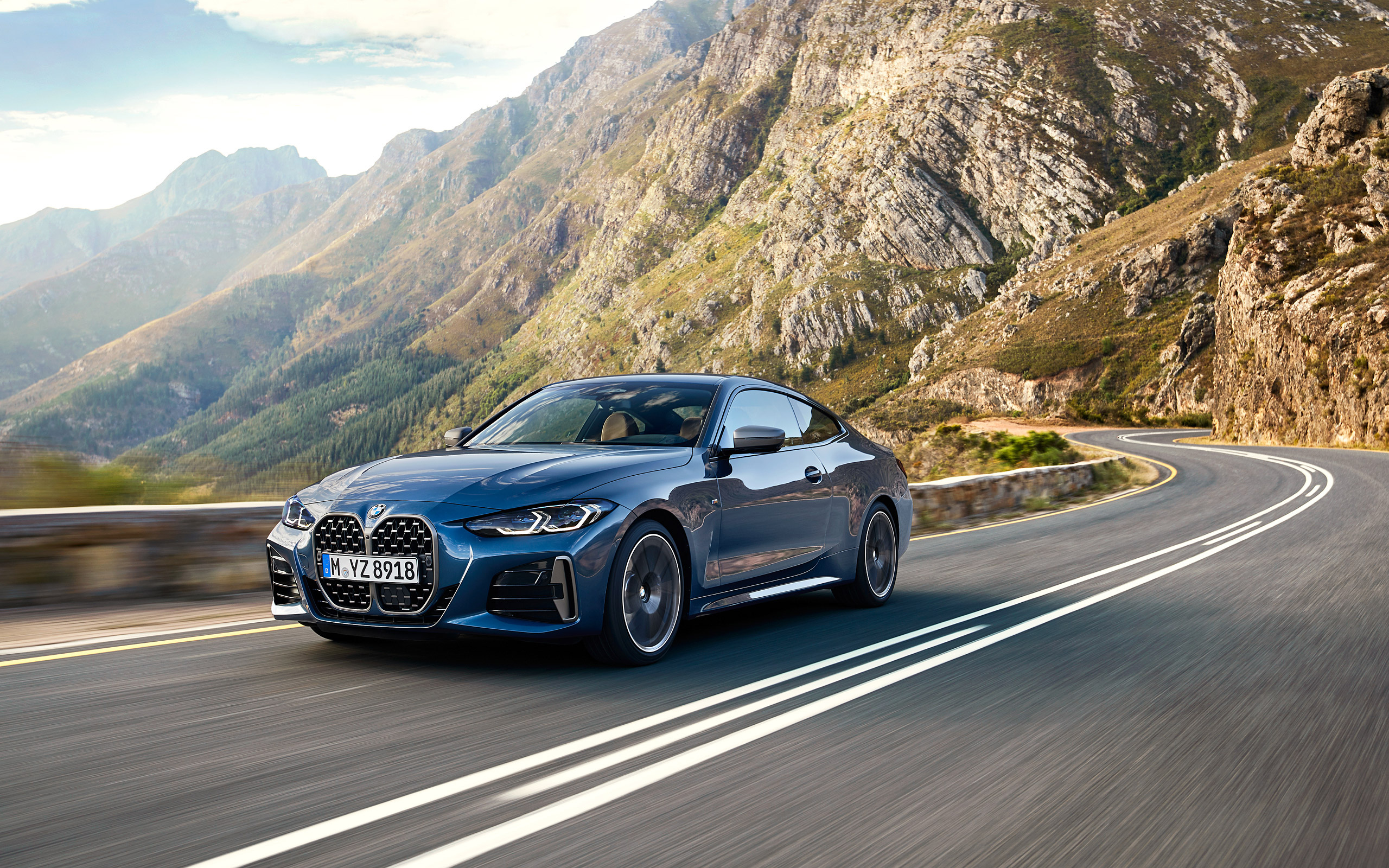 BMW 4 Series, Exterior front view, Blue coupe, German cars, 2560x1600 HD Desktop