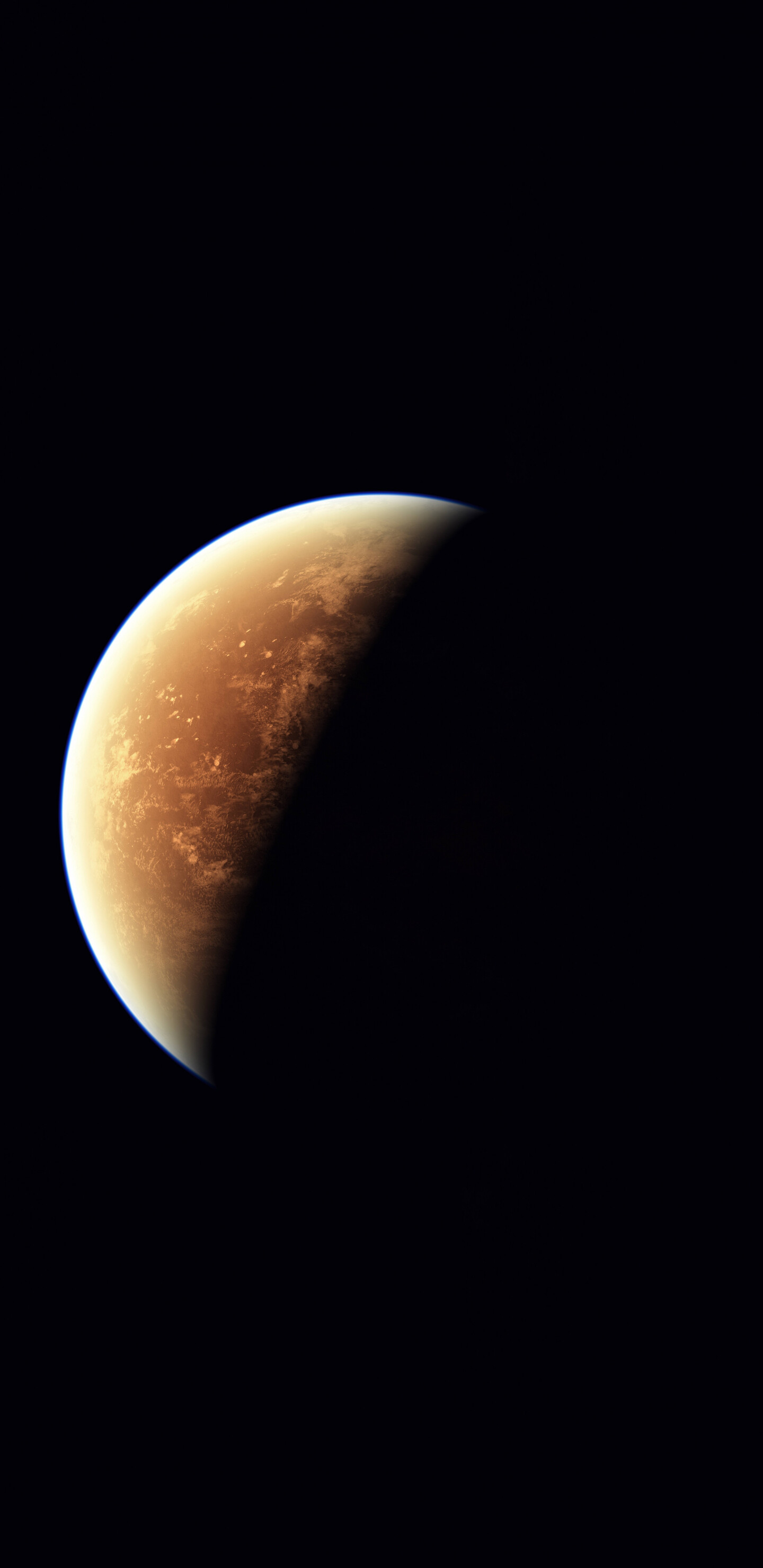 Mars: The iron oxide prevalent on its surface, has led to Mars often being called the Red Planet. 1440x2960 HD Background.
