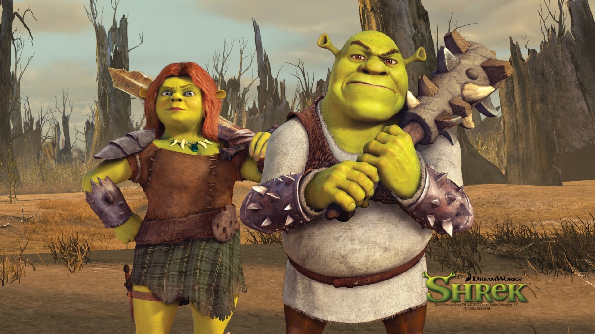 Shrek Fiona wallpaper, Oger characters, Fairy tale setting, High-quality image, 1920x1080 Full HD Desktop